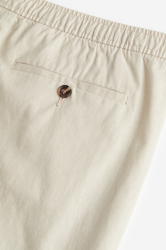 Regular Fit Linen-blend shorts - Light beige/White/Light grey/Dark brown/dc - 8