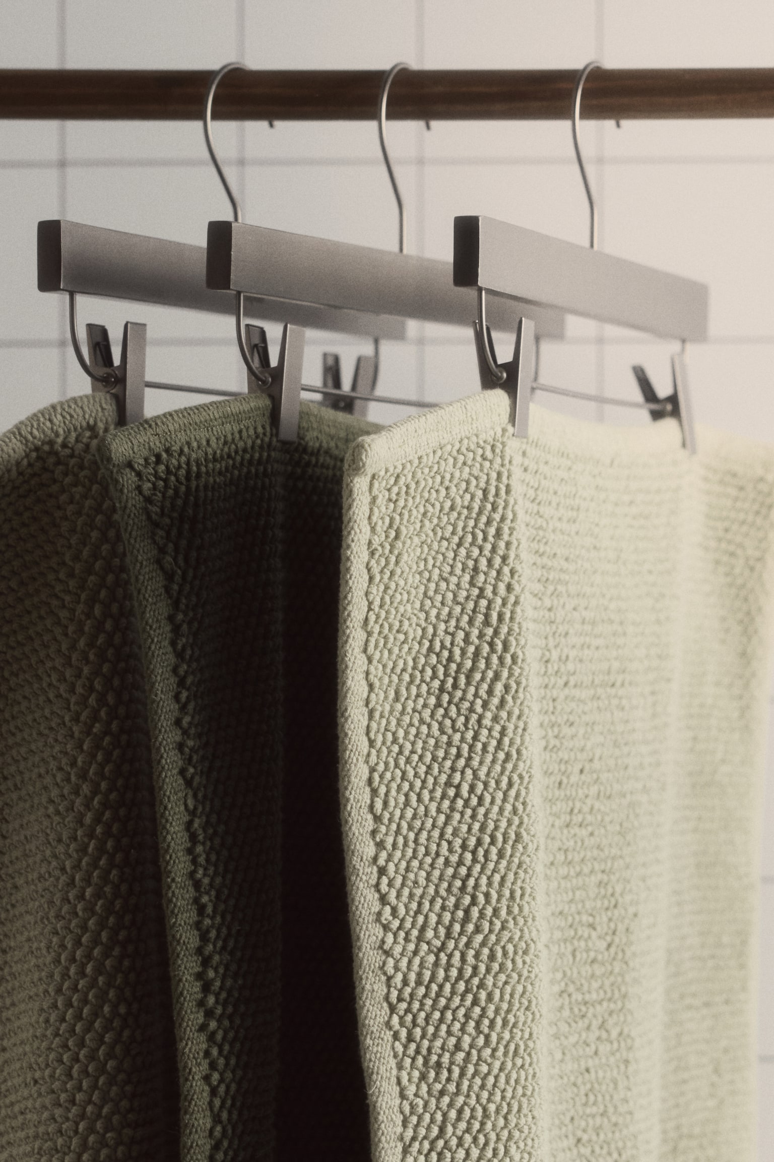 Cotton bath mat - Light green/Dark green/Old rose/Light beige/White/Dark forest green/Black/Light dusty blue - 1