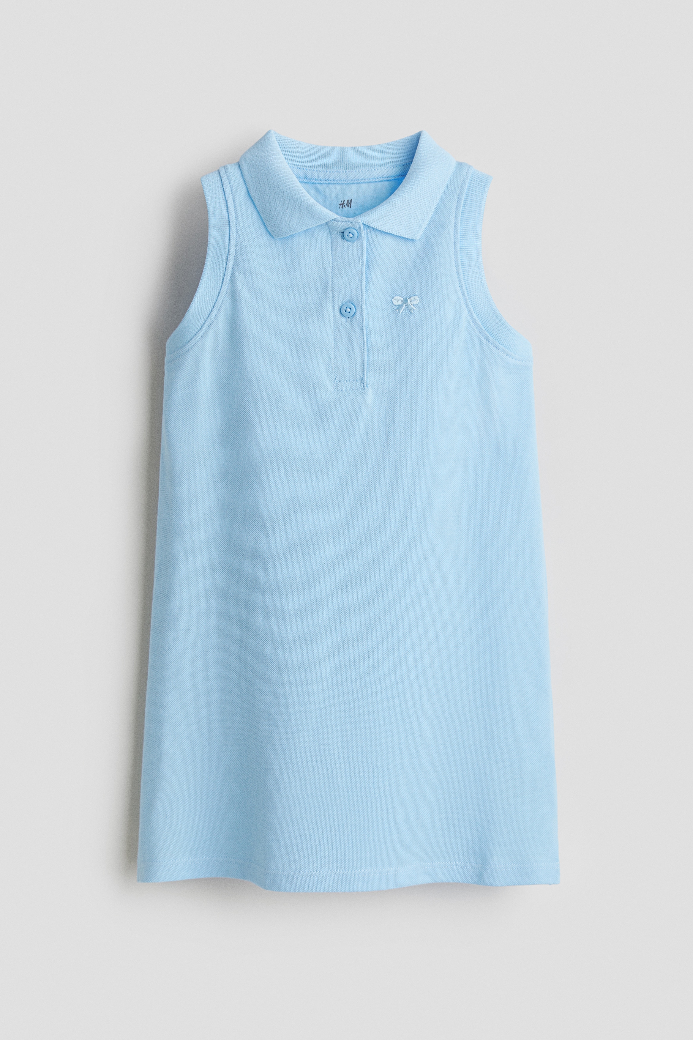 A-Line Piqué Dress - Light blue - Kids | H&M US