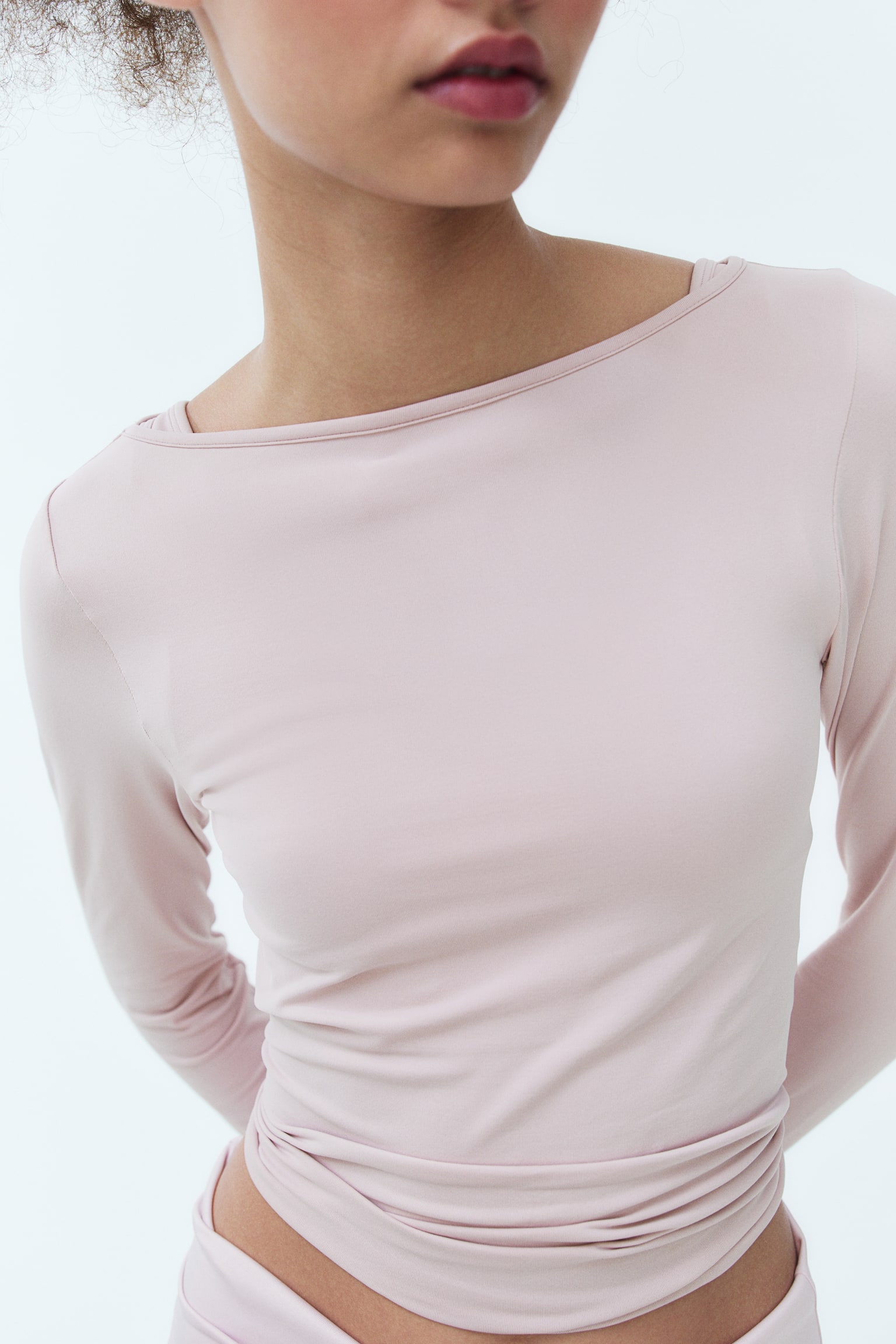 Seamless Sports top in DryMove™ - Light pink/Black - 5