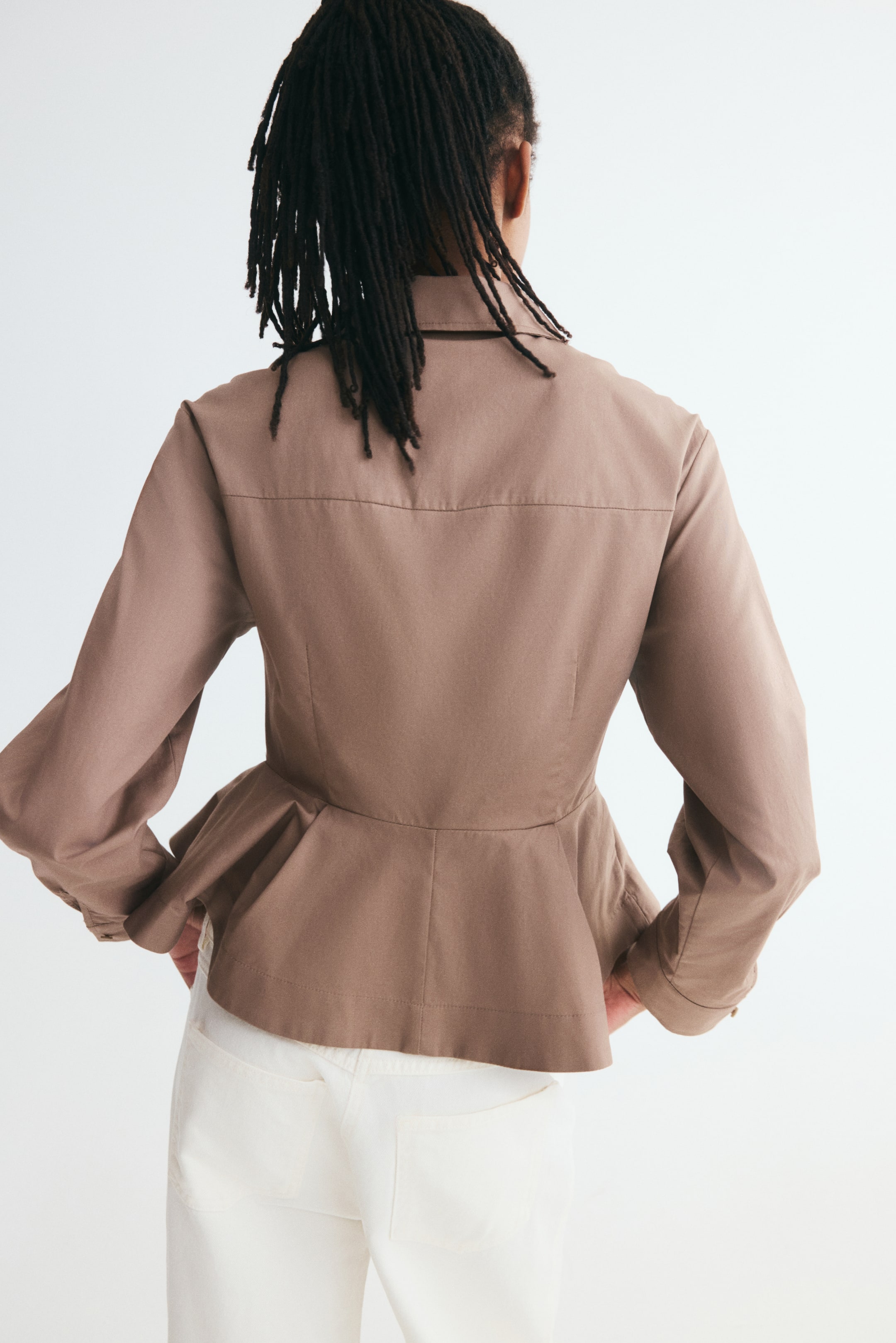 Poplin Peplum Shirt