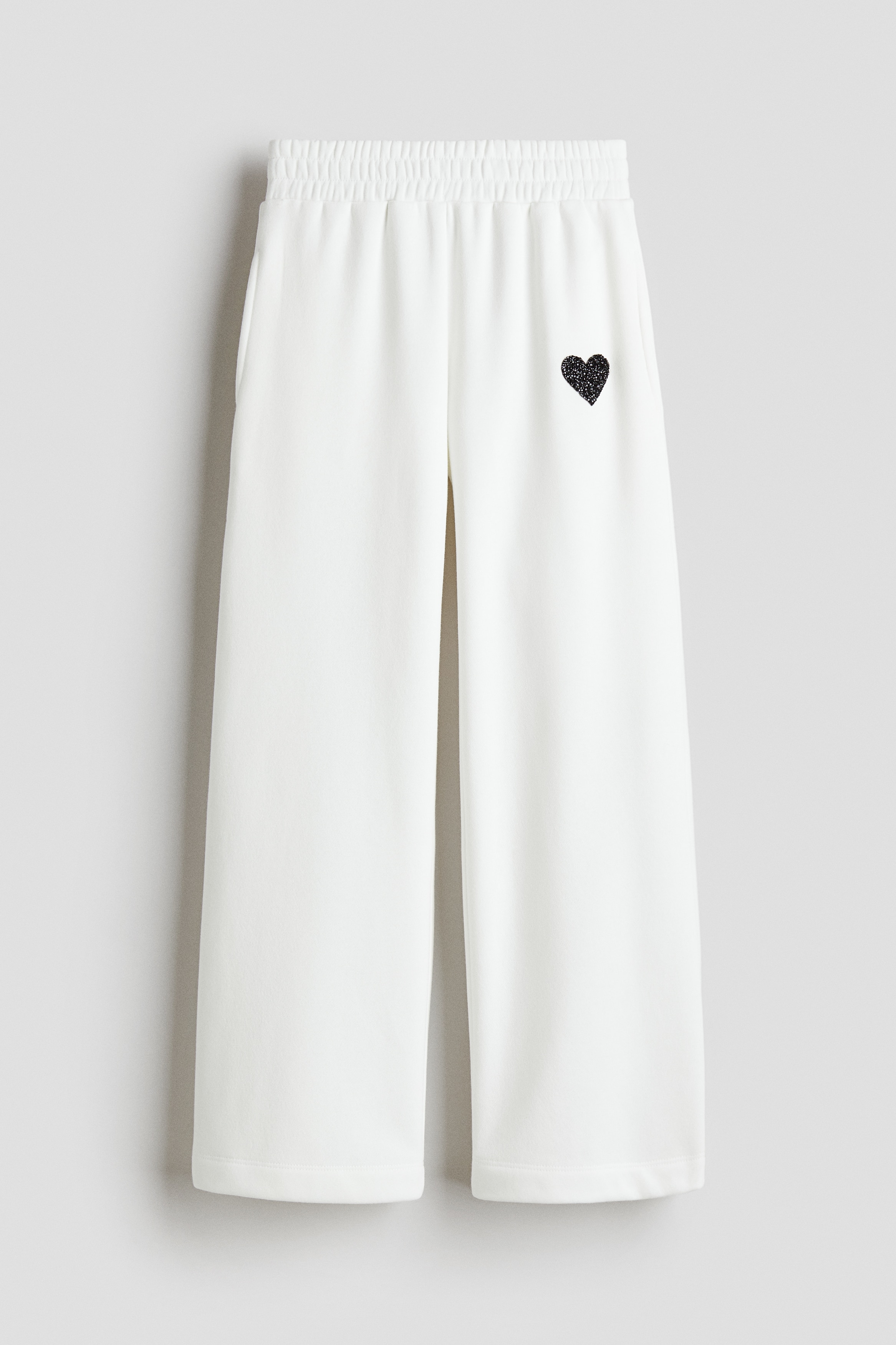 Joggers in felpa a gamba dritta - Bianco/cuore/Rosa