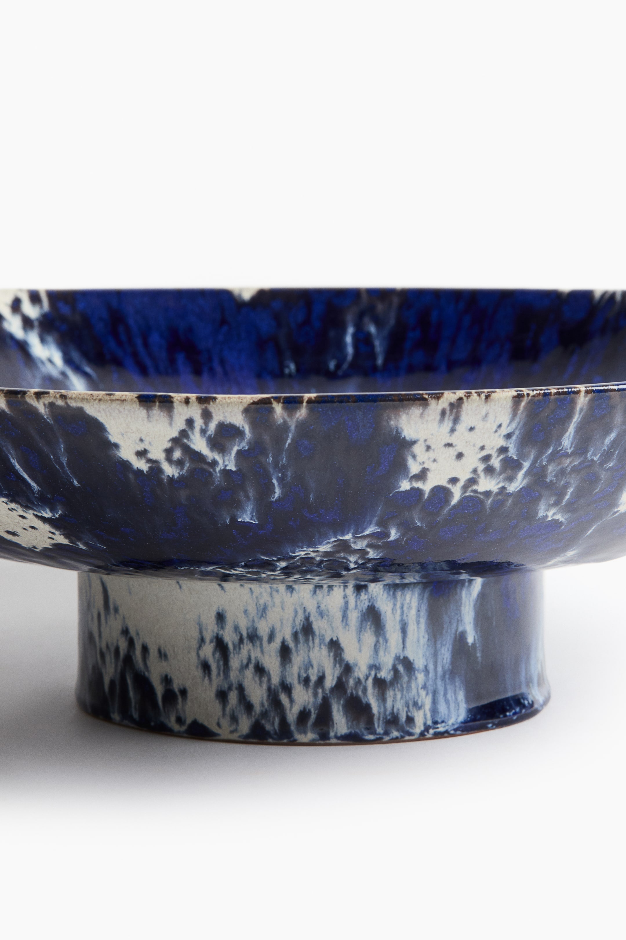 Footed Terracotta Serving Bowl