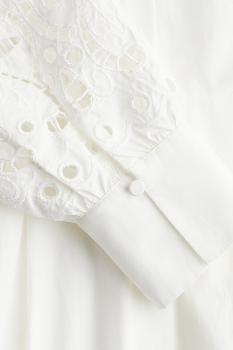 H&M Thick Sheer Shirt-Dress Embroidery main image 0