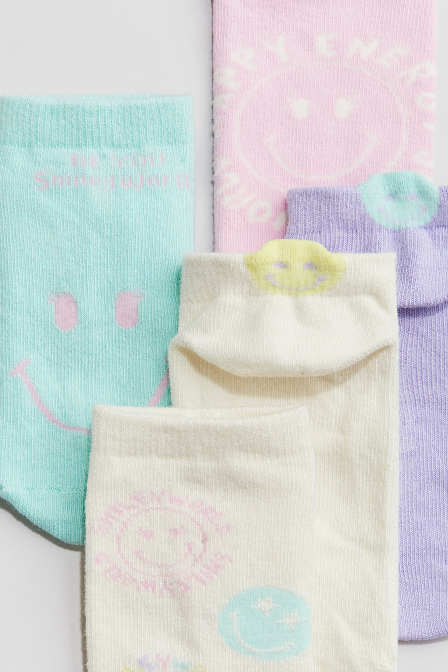 5-pack trainer socks - Light purple/SmileyWorld®/Light pink/Barbie - 3