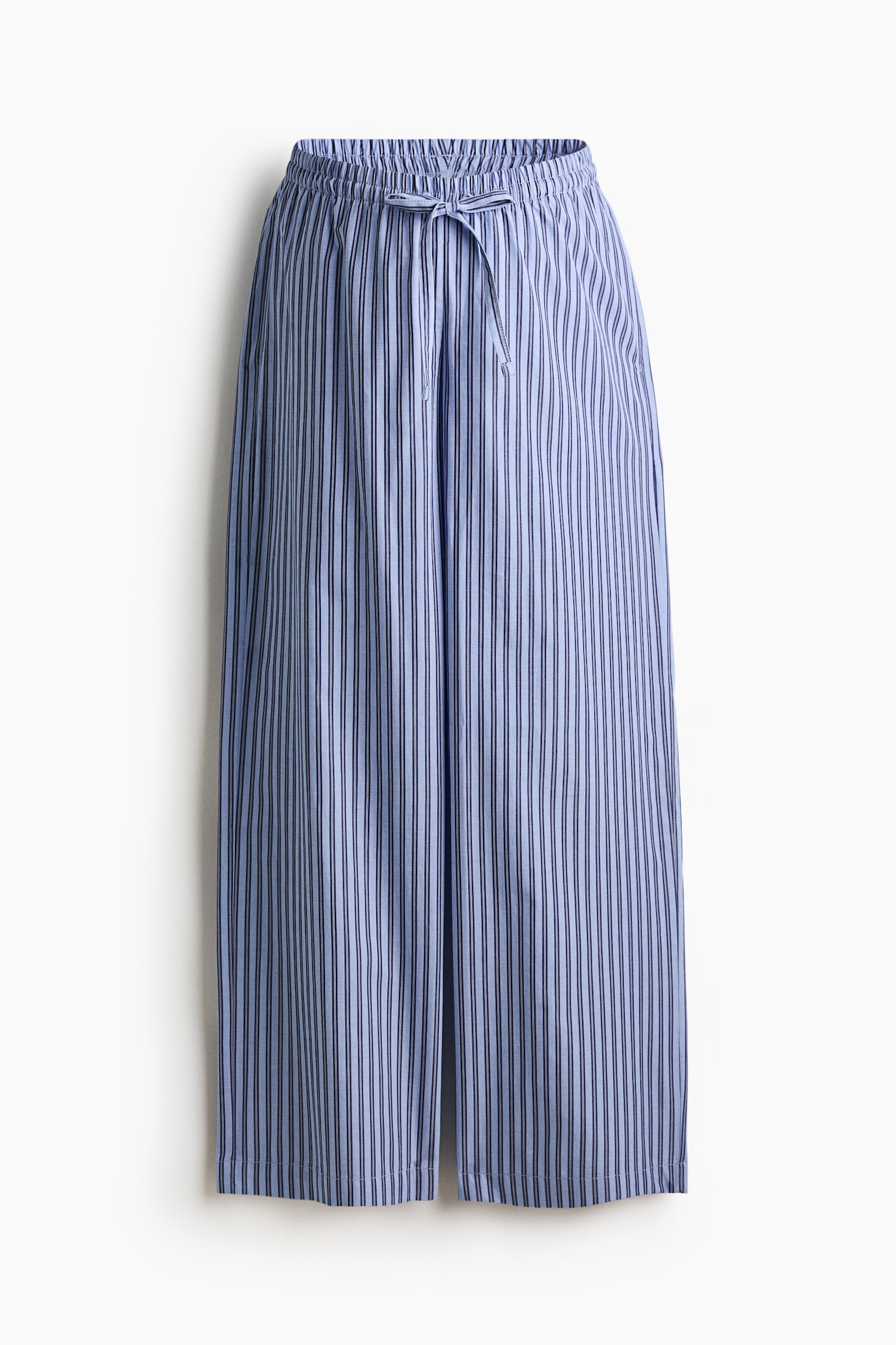 MAMA Cotton Drawstring Pants - Light blue/striped/Dark brown/zebra print/Dark brown - 1