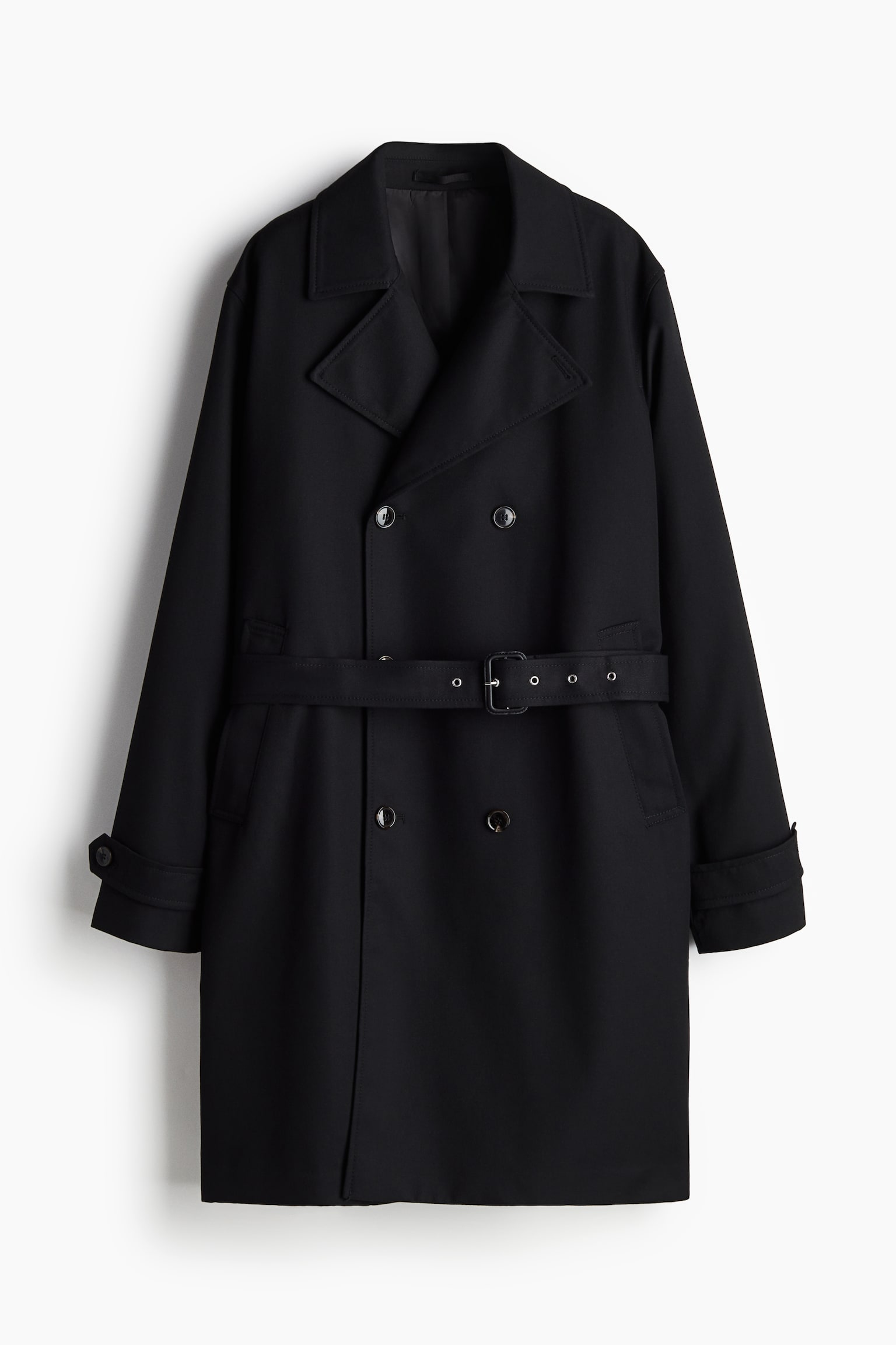 Regular Fit Trench coat - Black - 2