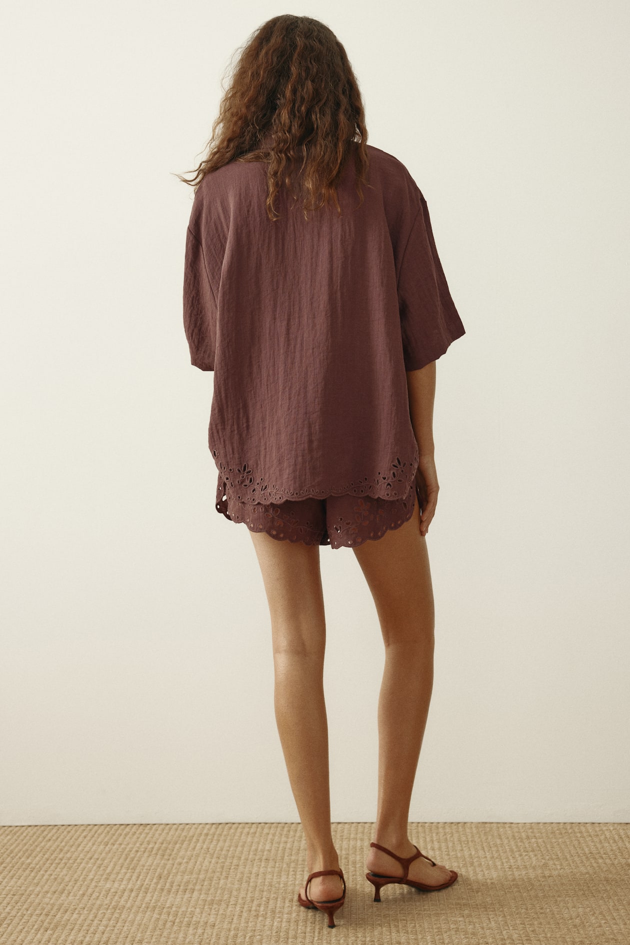 Beach Shirt with Eyelet Embroidery - image 4