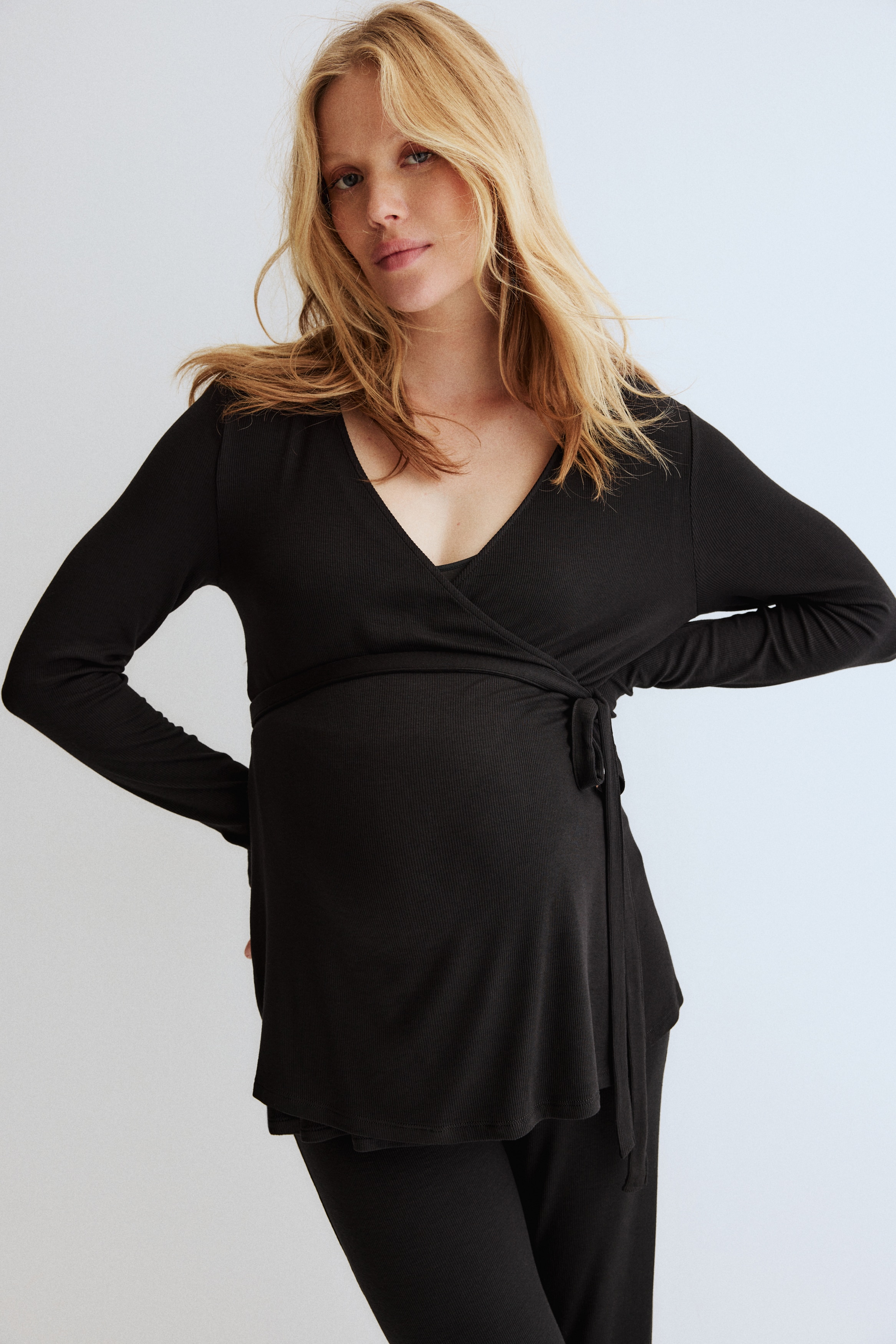 MAMA Wrap Top - Black - Ladies | H&M US