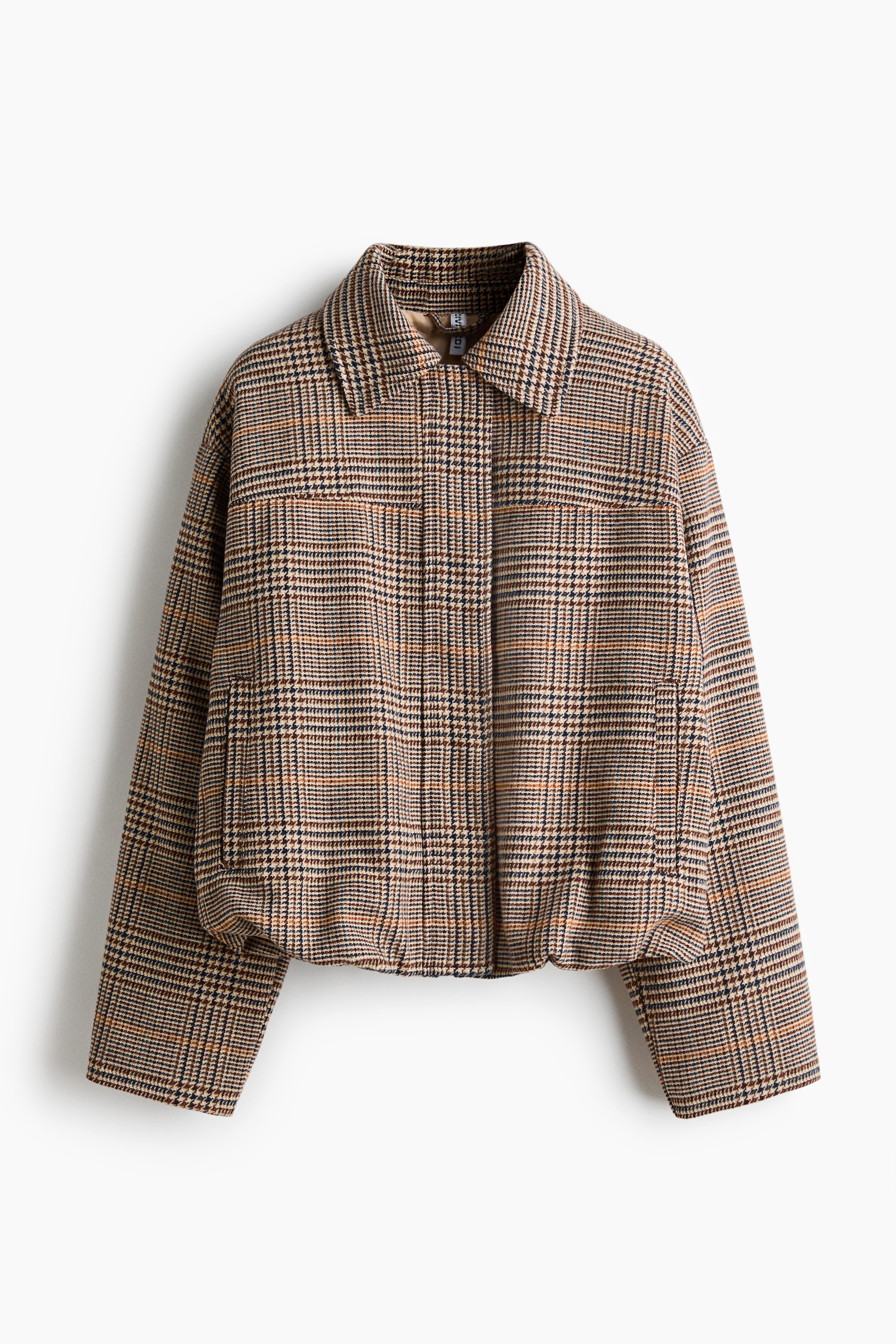 View larger image: Collared bomber jacket - Light beige/Checked - Ladies | H&M IN 5