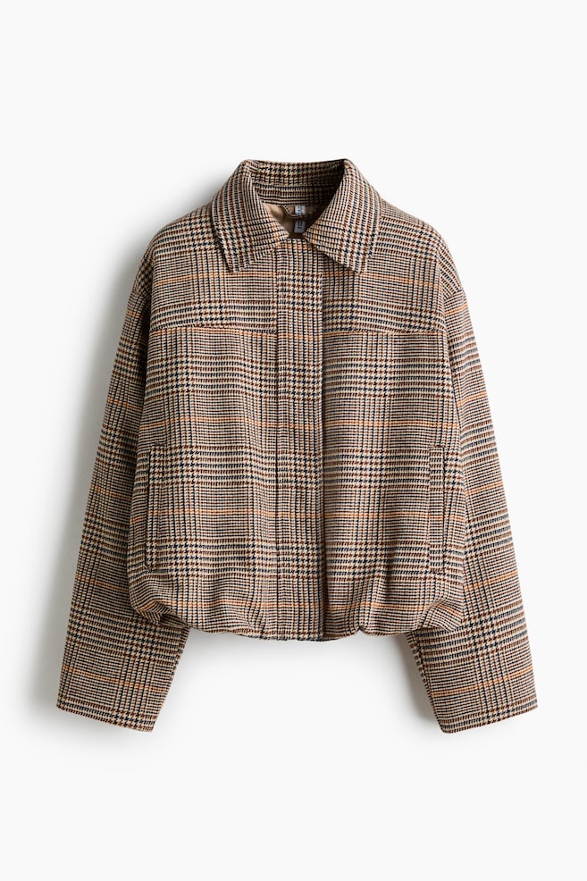 Bomber avec col - Beige clair/carreaux/Gris clair/rayures tennis/Gris/Vert olive - 1