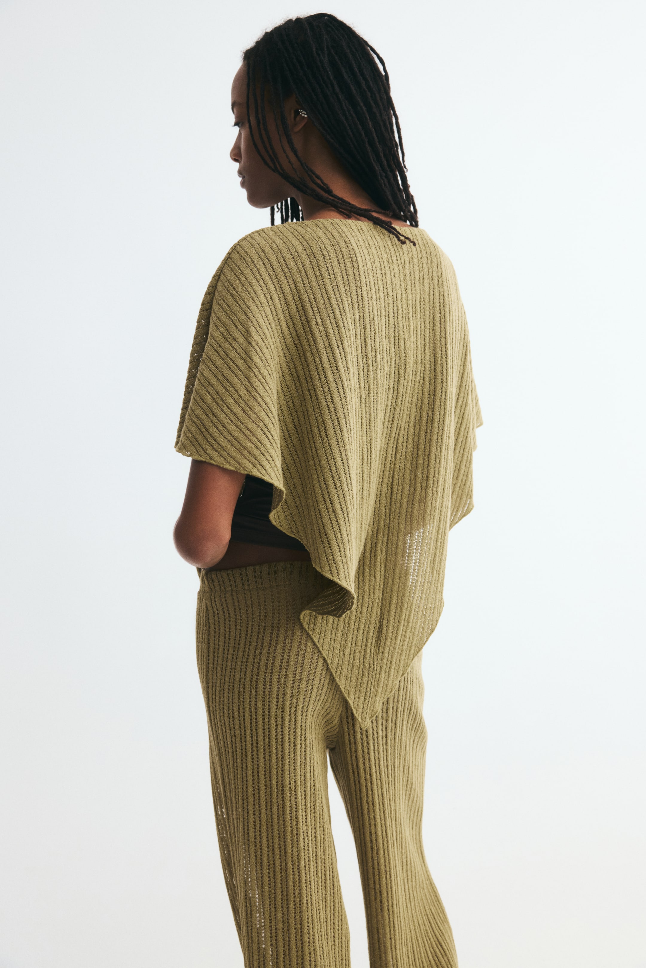 Rib-Knit Cape