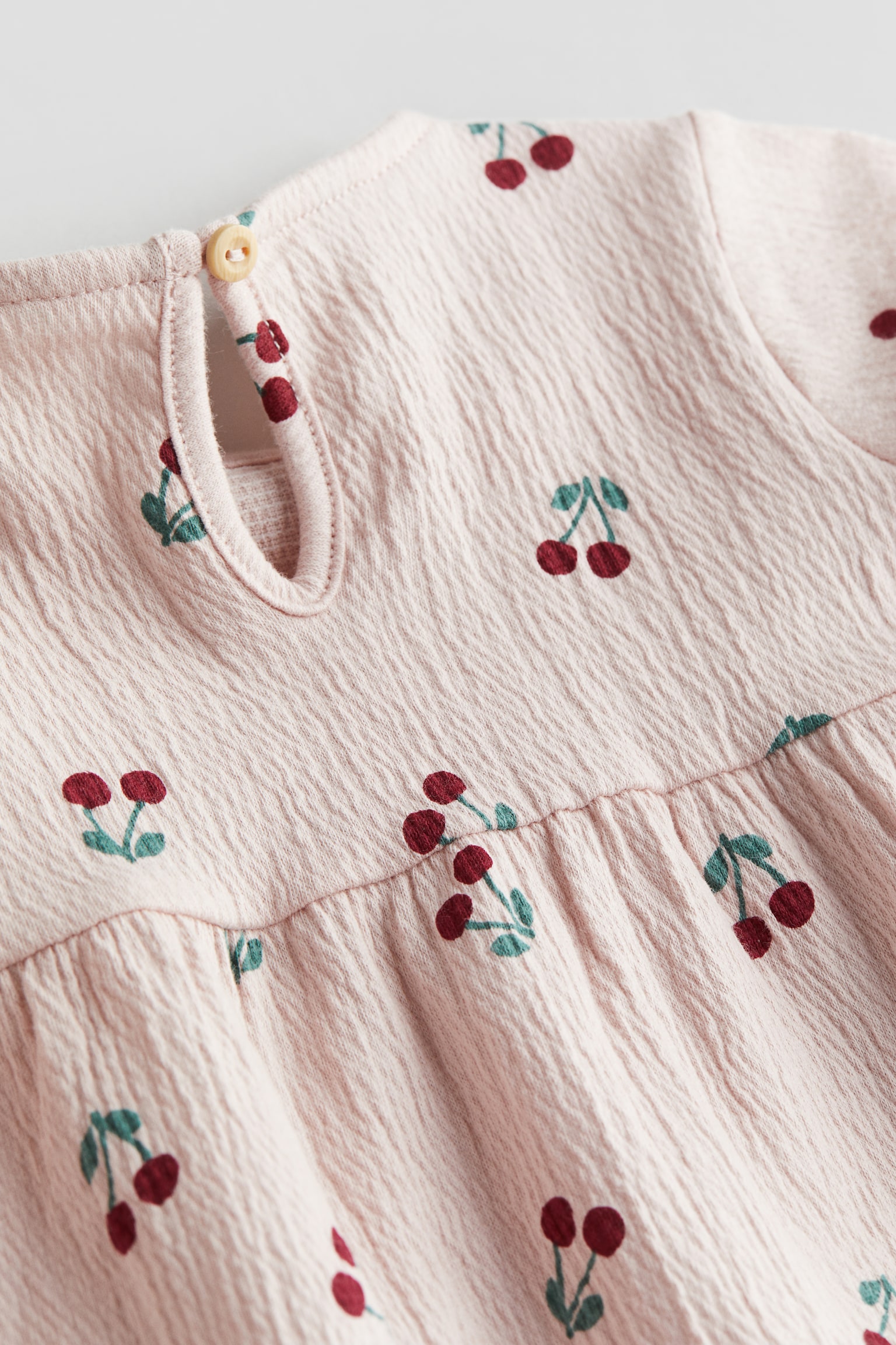 Patterned jersey dress - Light pink/Cherries - 2