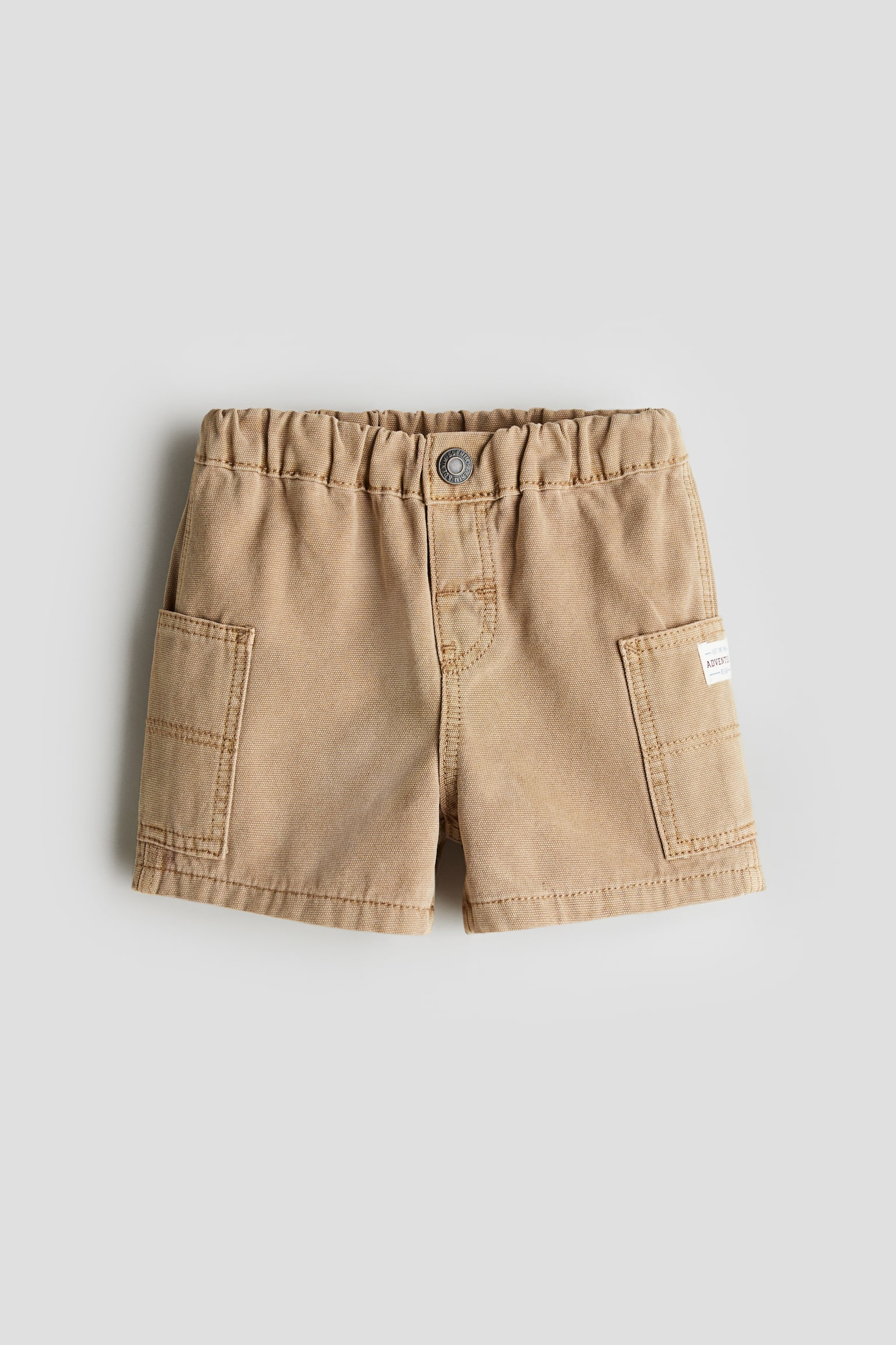 Cotton canvas shorts - Beige - 1