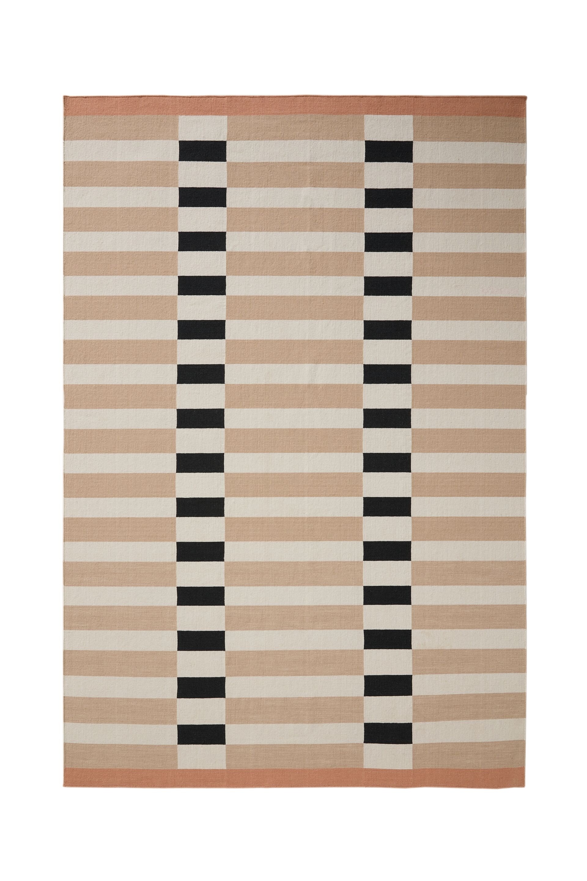 Dywan Tkany Płasko Judith - Beżowo-czarny
