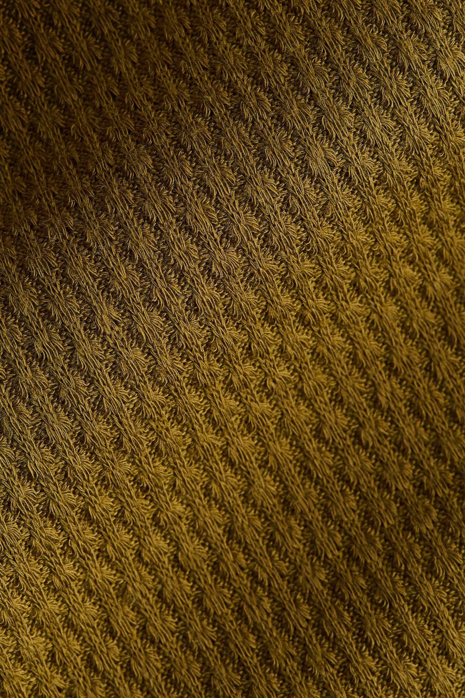 Textured-knit maxi dress - Olive green - 2