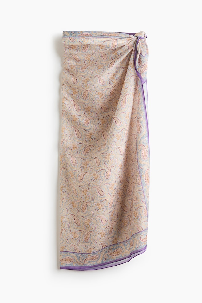 Sarong - Light orange/paisley/Beige/leopard print/Light turquoise/floral/Beige/leopard print - 1
