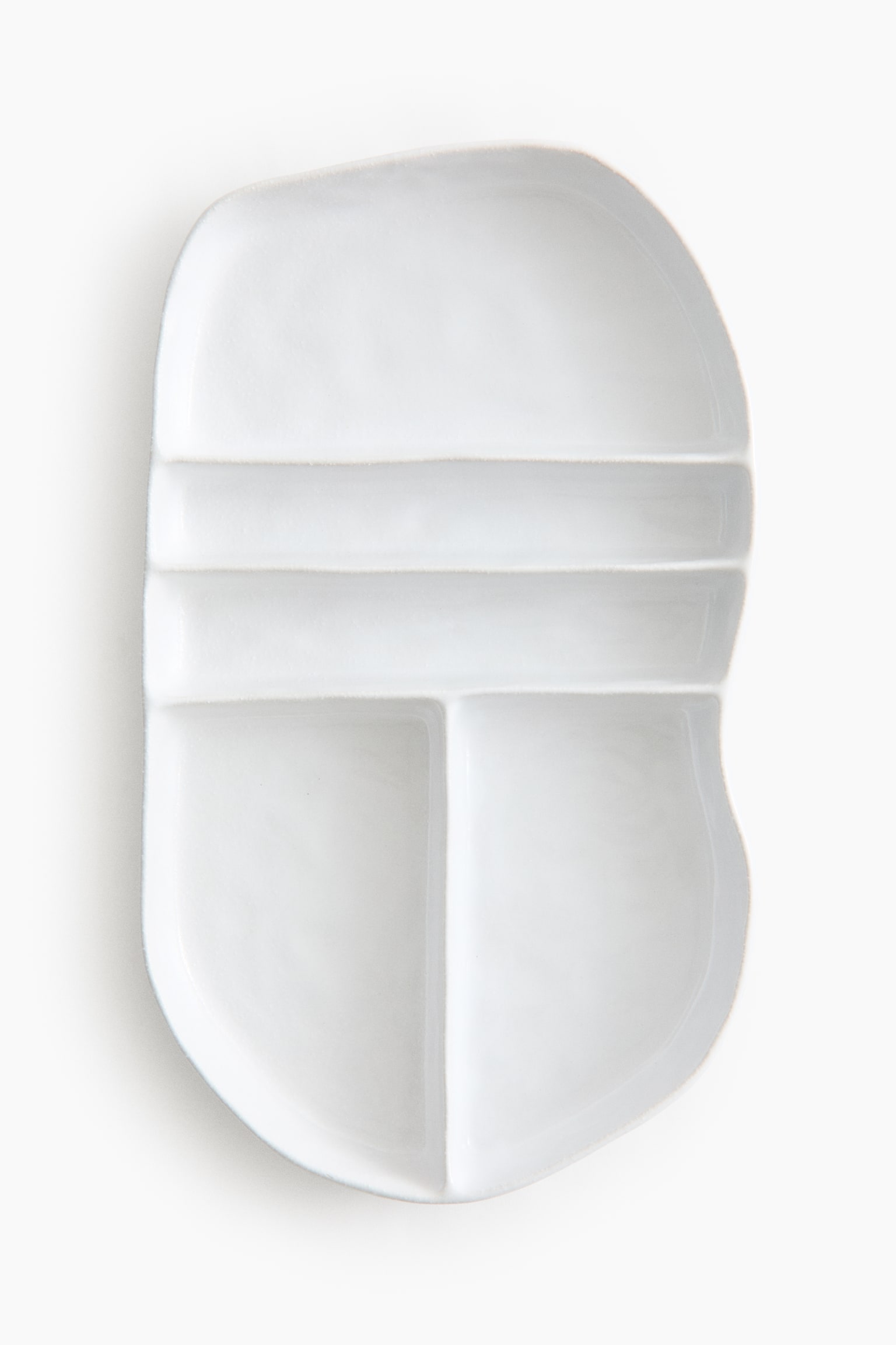 Large speckled serving plate - White - 3