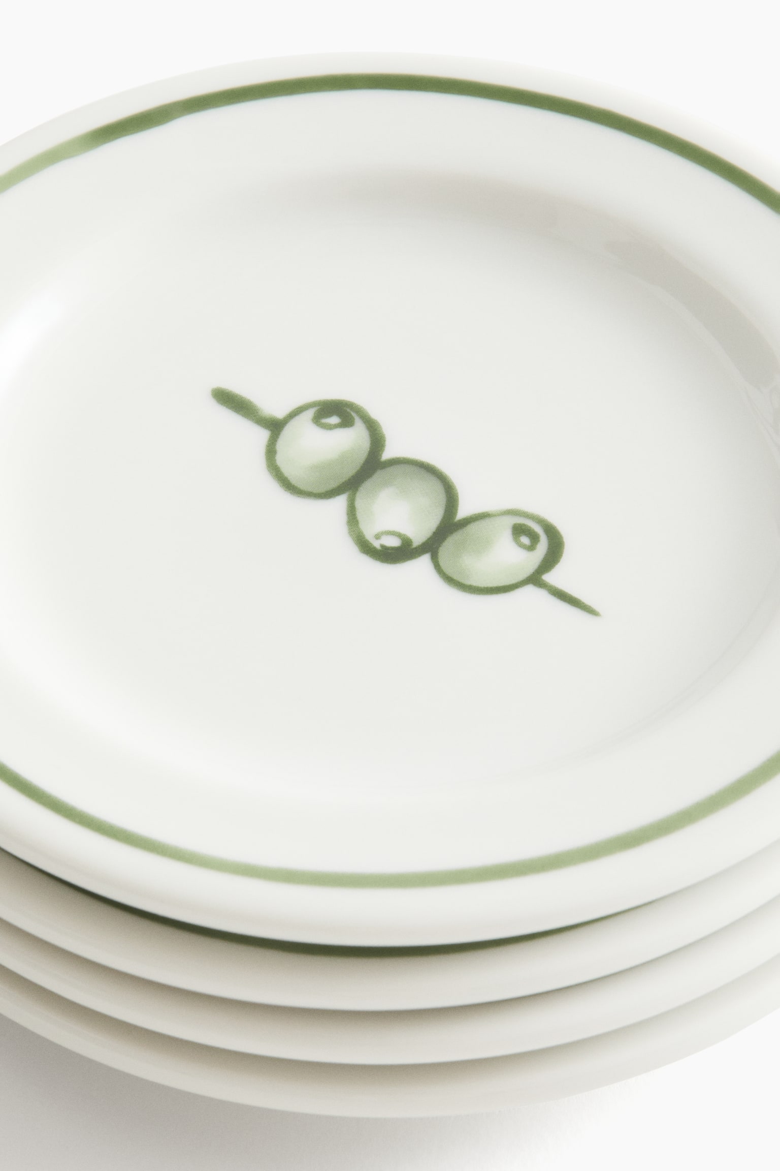 4-pack small porcelain plates - Green/Olives/Orange/Crab/Blue/Fish/Yellow/Lemon/Red/Merry - 2