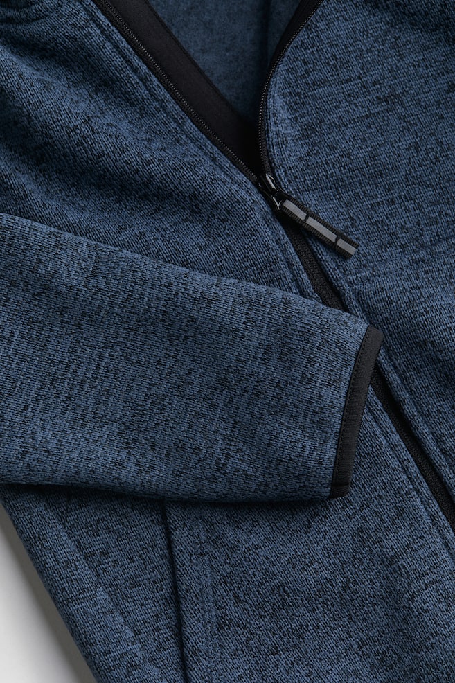 Knitted fleece jacket - Dark blue marl/Pink marl - 2