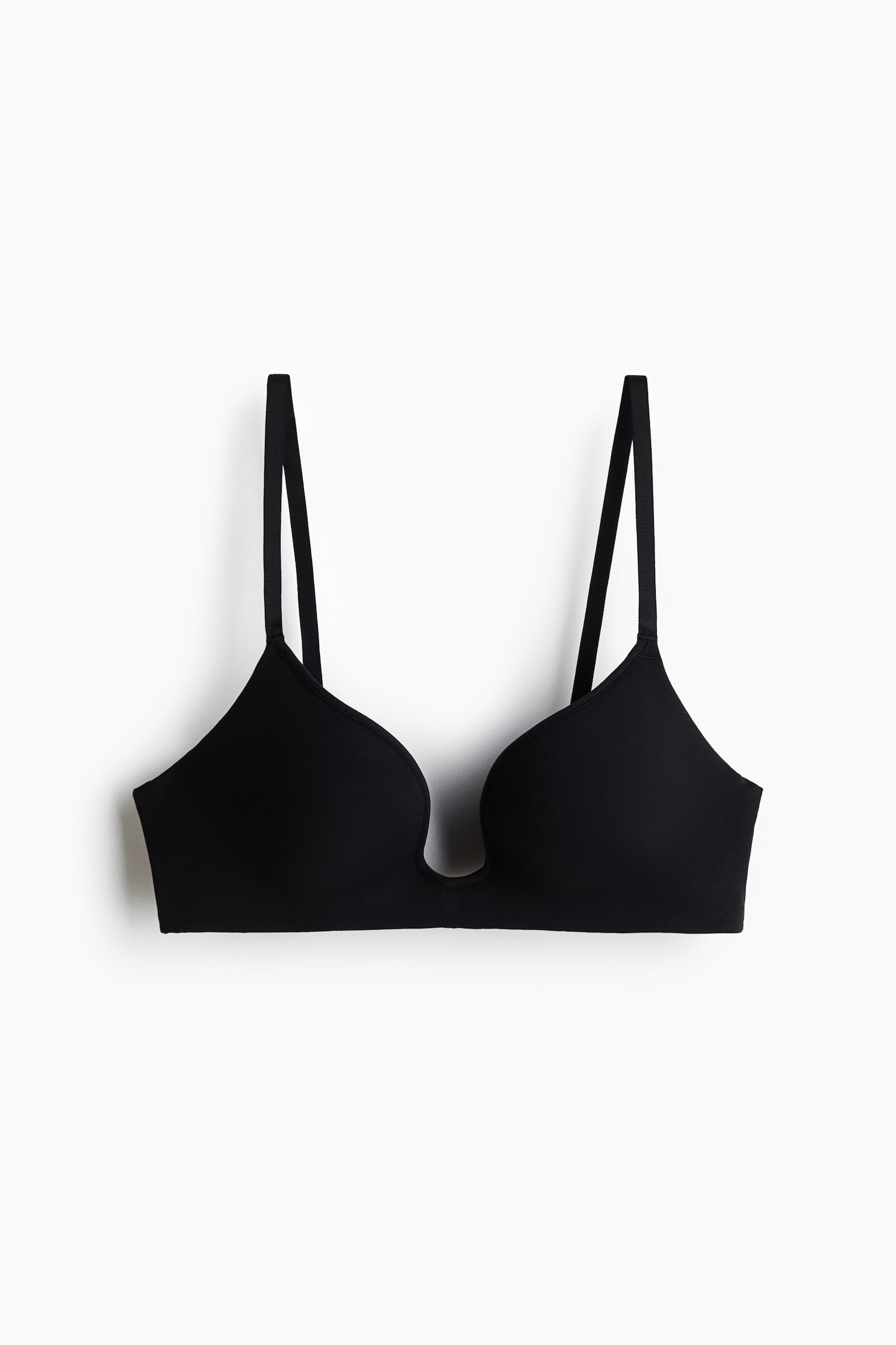 Бра пуш-ап Soft-Cup, микрофибра — H&M, цвет: Чёрный — фото 1