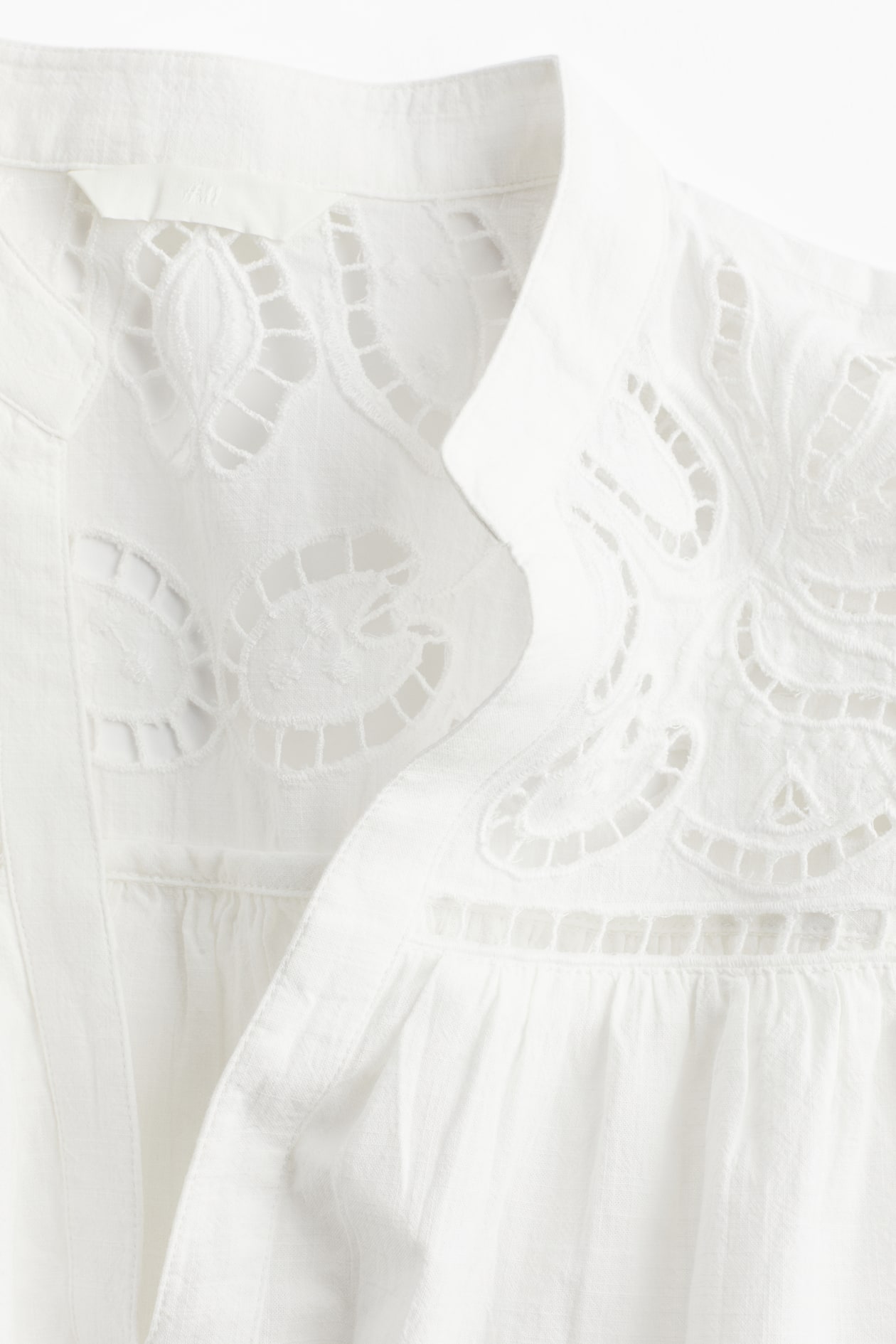 Flutter-Sleeve Dress with Eyelet Embroidery - image 3