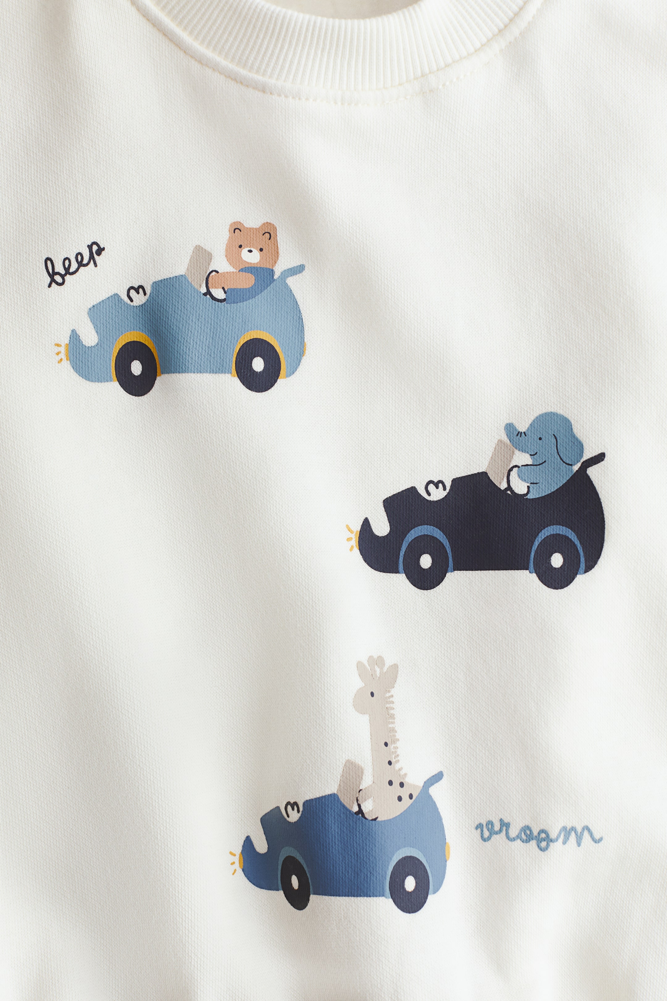 Büyük resmi görüntüle: Baskılı Sweatshirt - Krem/Arabalar - ÇOCUK | H&M TR 2