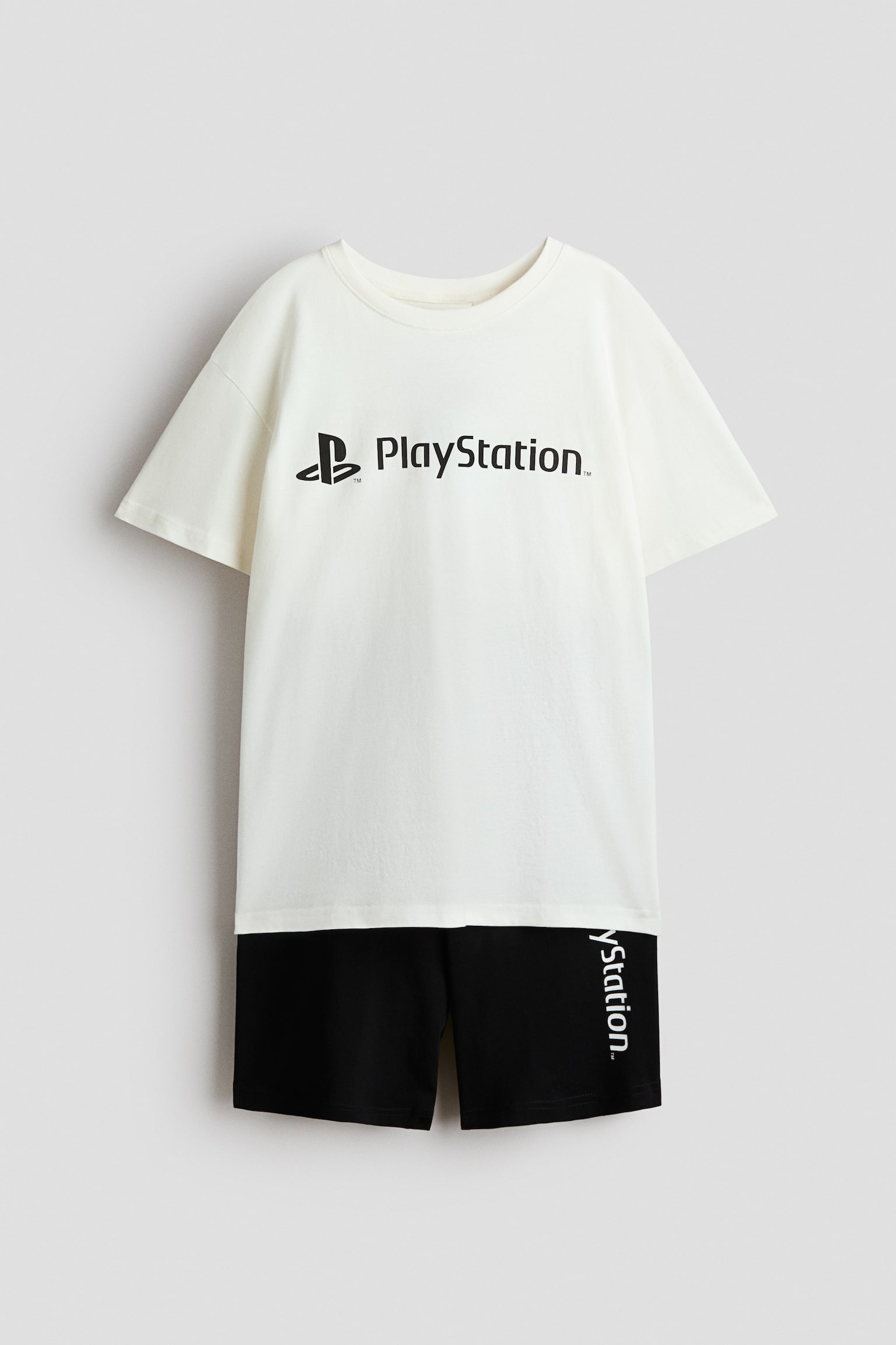 Bedruckter Baumwollpyjama - Schwarz/PlayStation/Weiß/Die Simpsons/Weiss/PlayStation/Weiss/Pokémon/Marineblau/Among Us