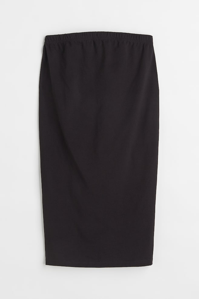 MAMA Cotton jersey skirt - Black - 1