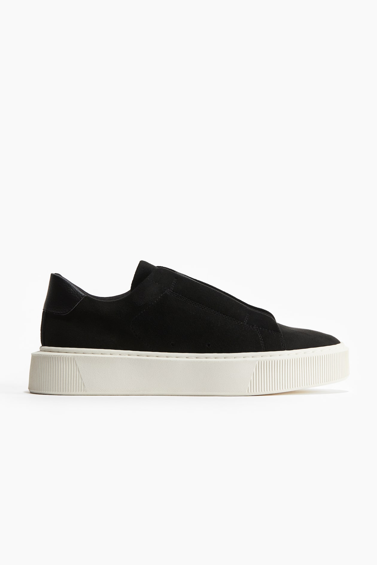 H&m Mens Black Laceless Trainers Slip-on Trainers Black Men H&M