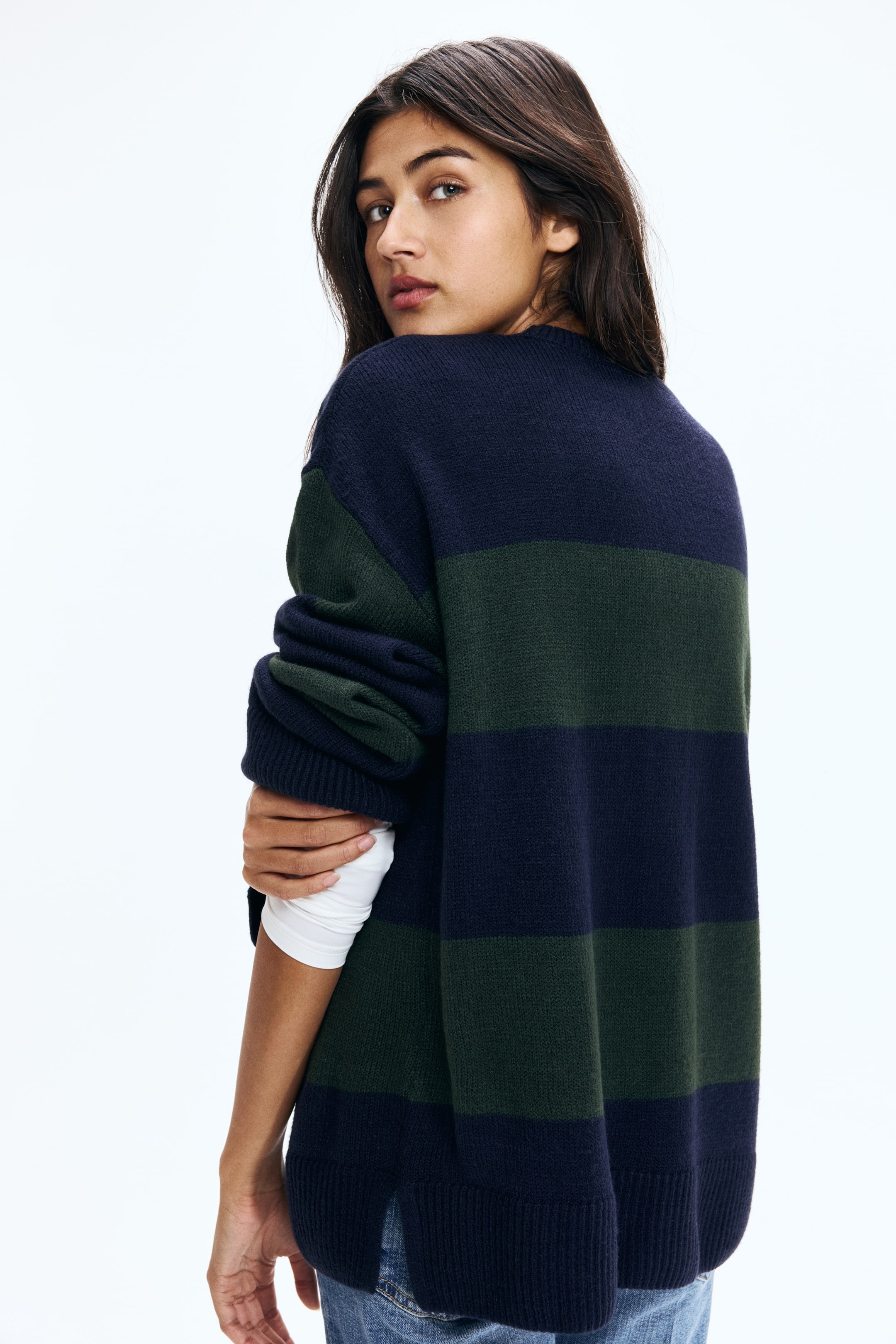 View larger image: Jumper - Navy blue/Striped - Ladies | H&M IN 4