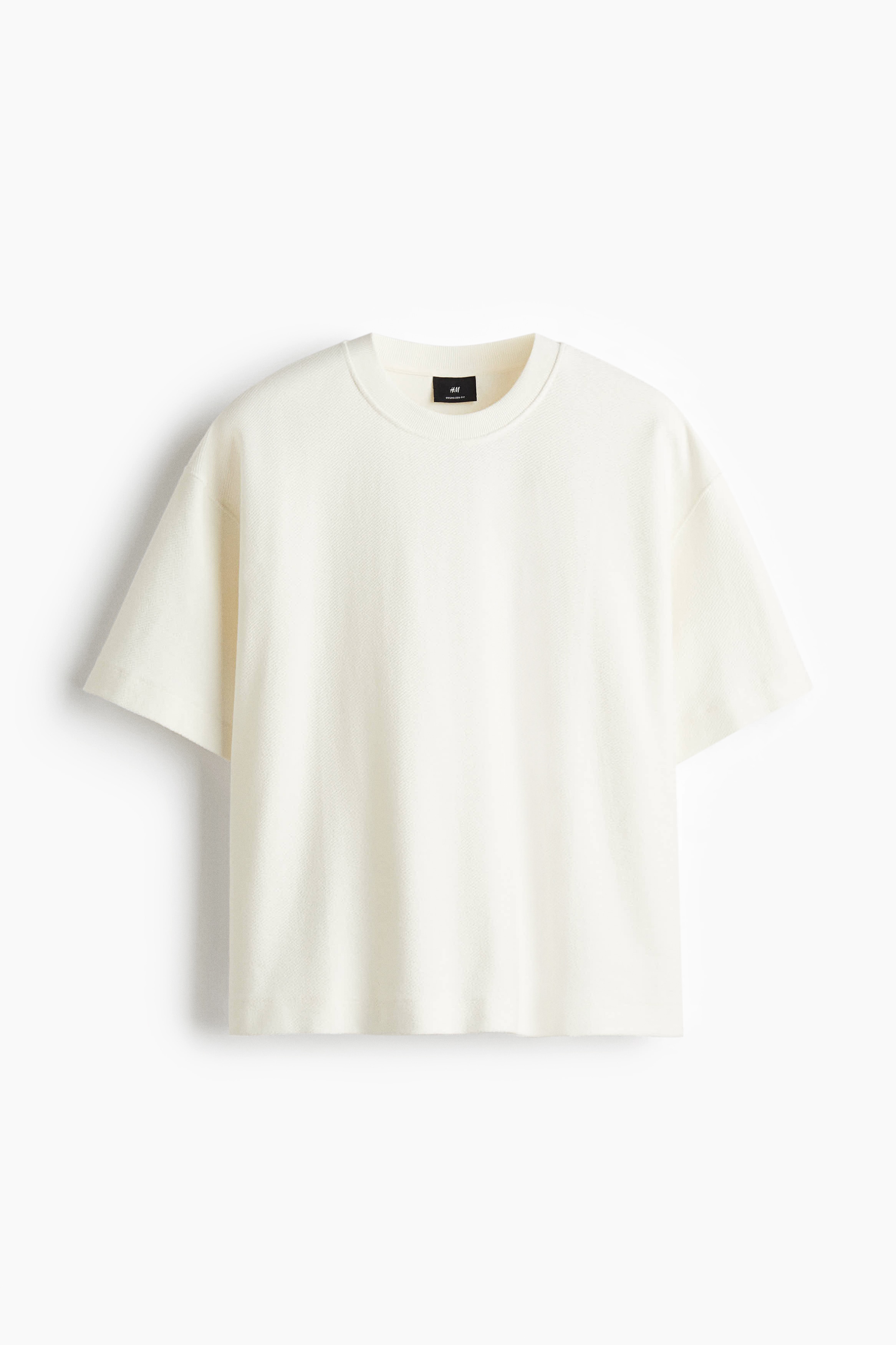 Oversized Fit Cotton T-shirt - White/Black/Brown