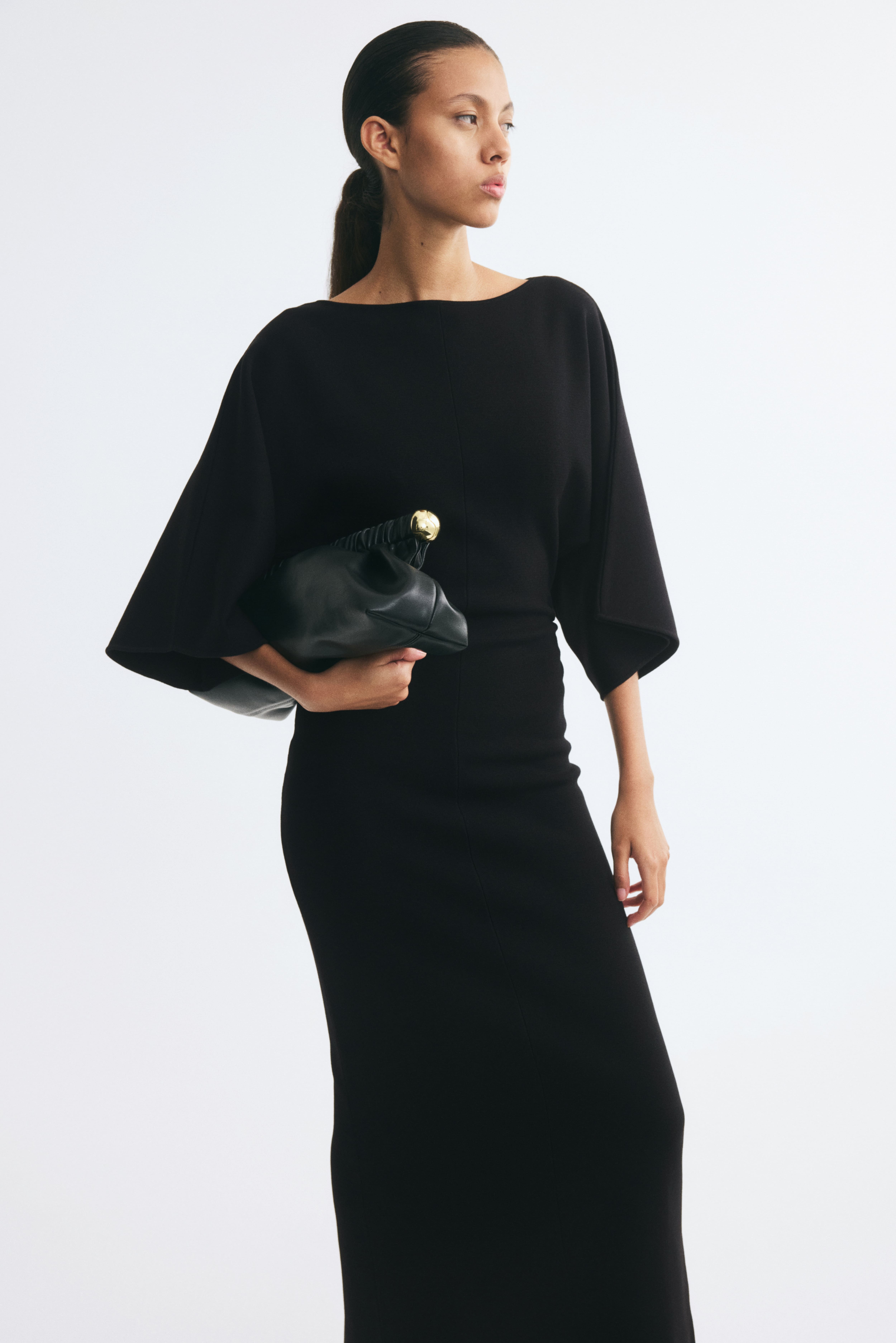 Draped Midi Dress