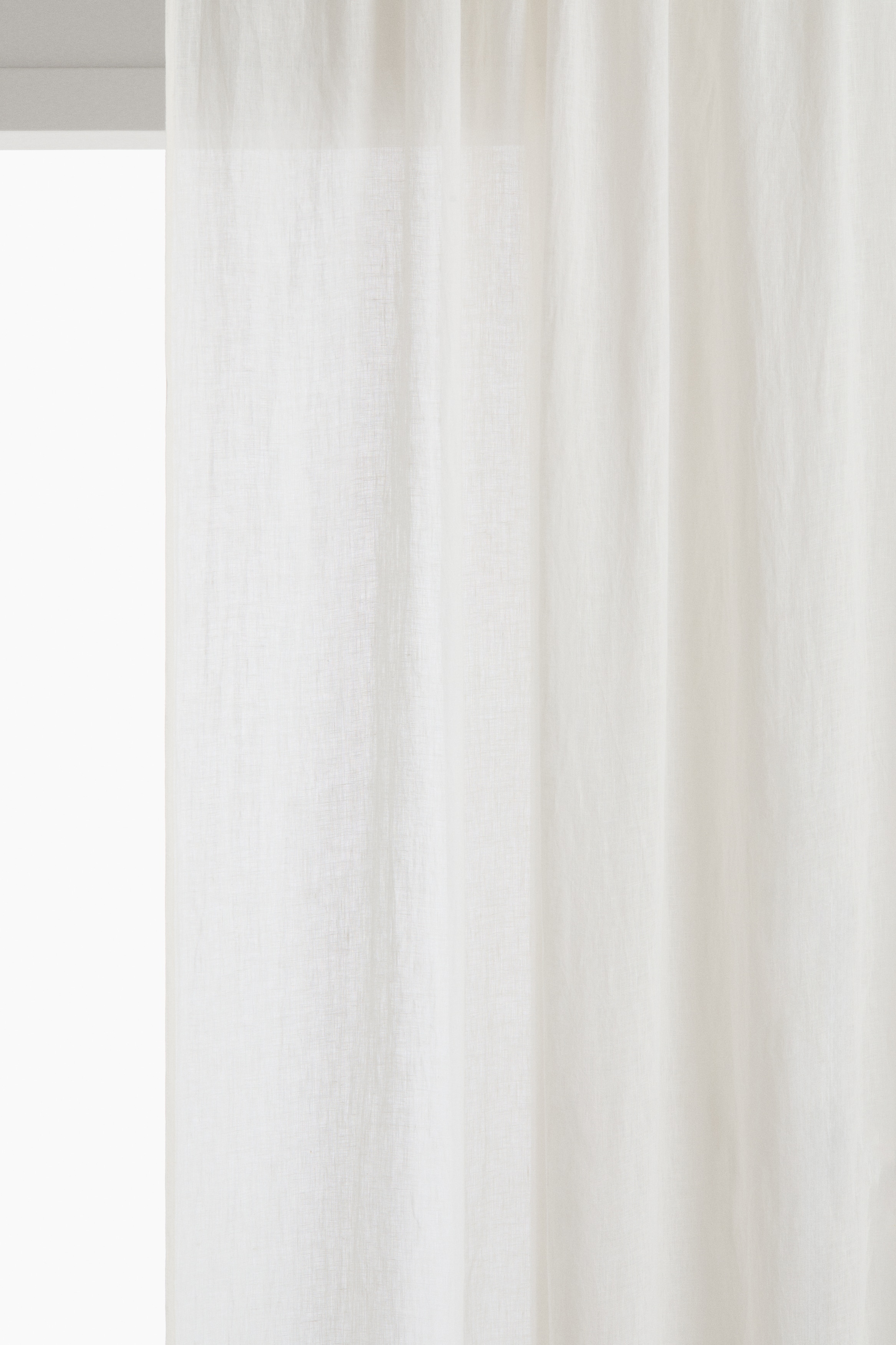 2-pack linen curtain lengths - Cream/Mole