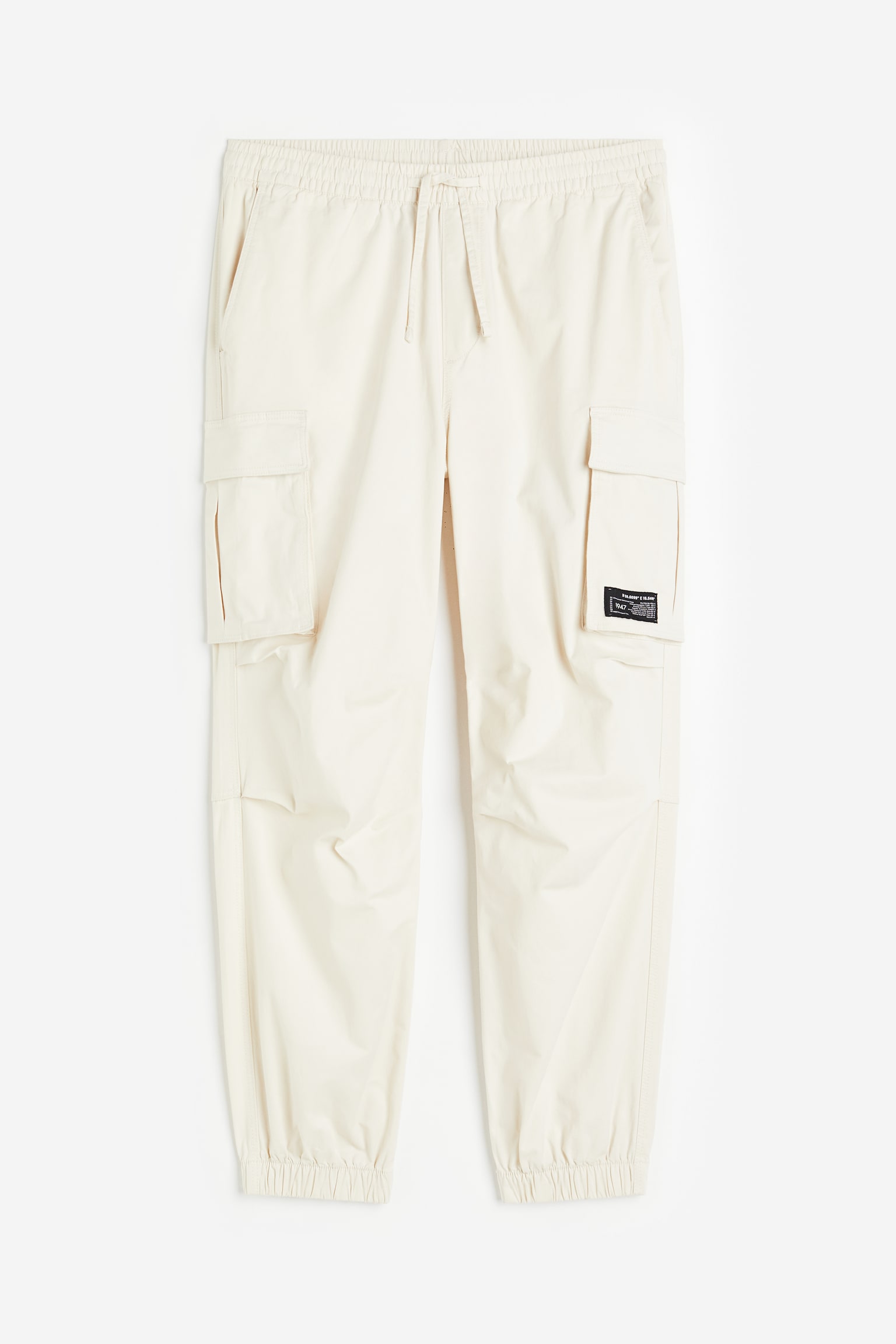 Relaxed Fit Cotton Cargo Joggers - Cream/Khaki green/Beige/Dark brown - 2