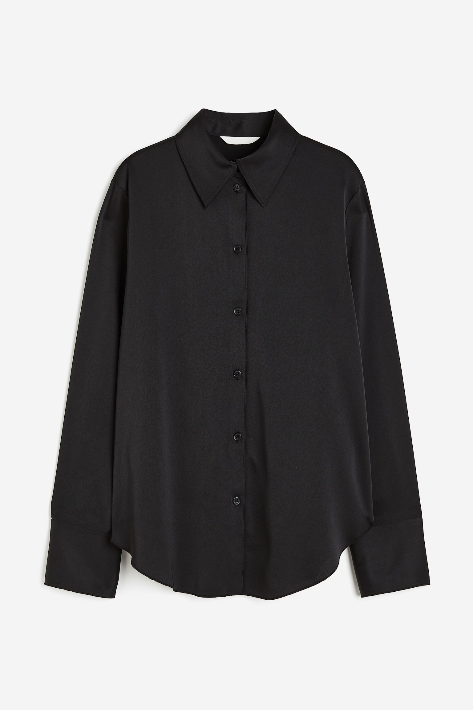 Satin Shirt - Black/Dark green - 1