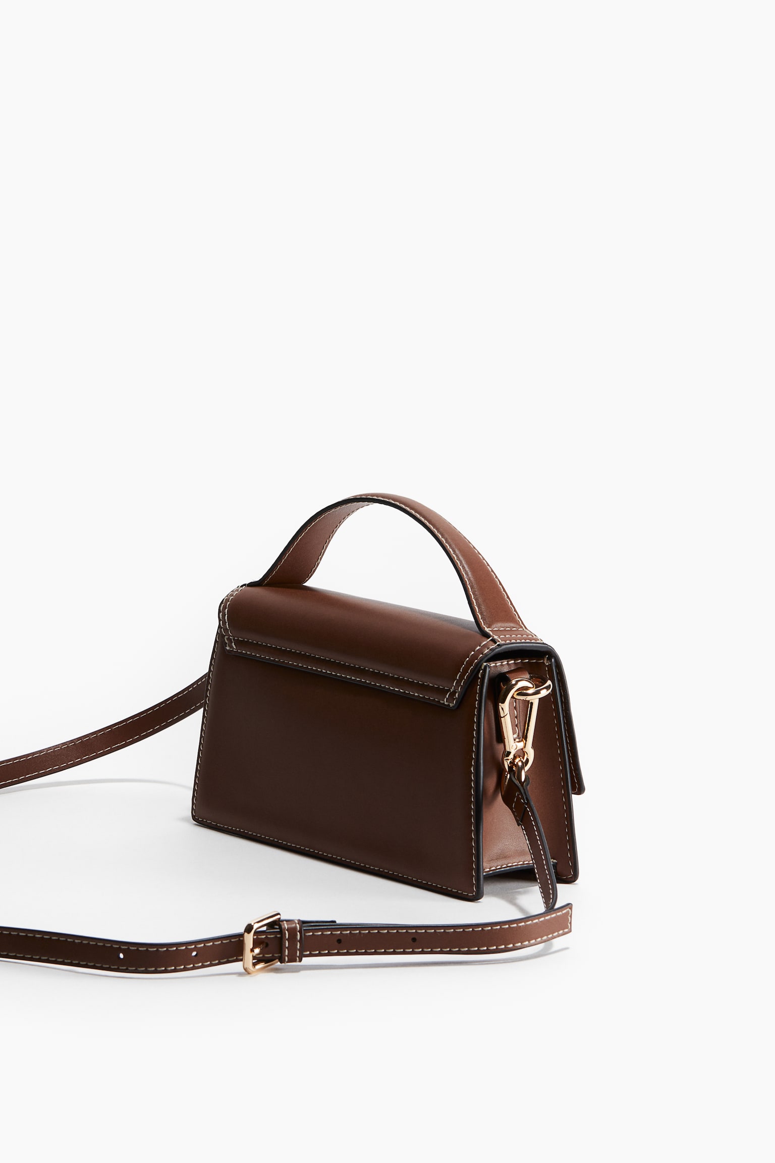 Crossbody Bag - Brown/Black/Light beige - 3