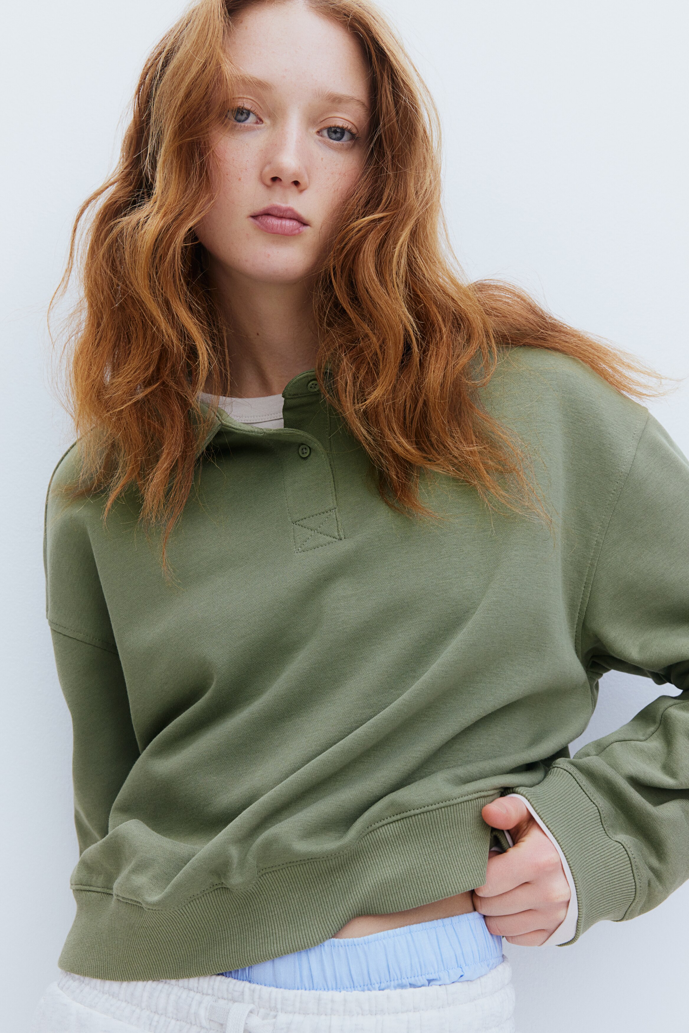 LA5959 ケンゾー 長袖シアー メッシュ ポロシャツ グリーン系 L LA5959 ケンゾー 長袖シアー メッシュ ポロシャツ グリーン系 L