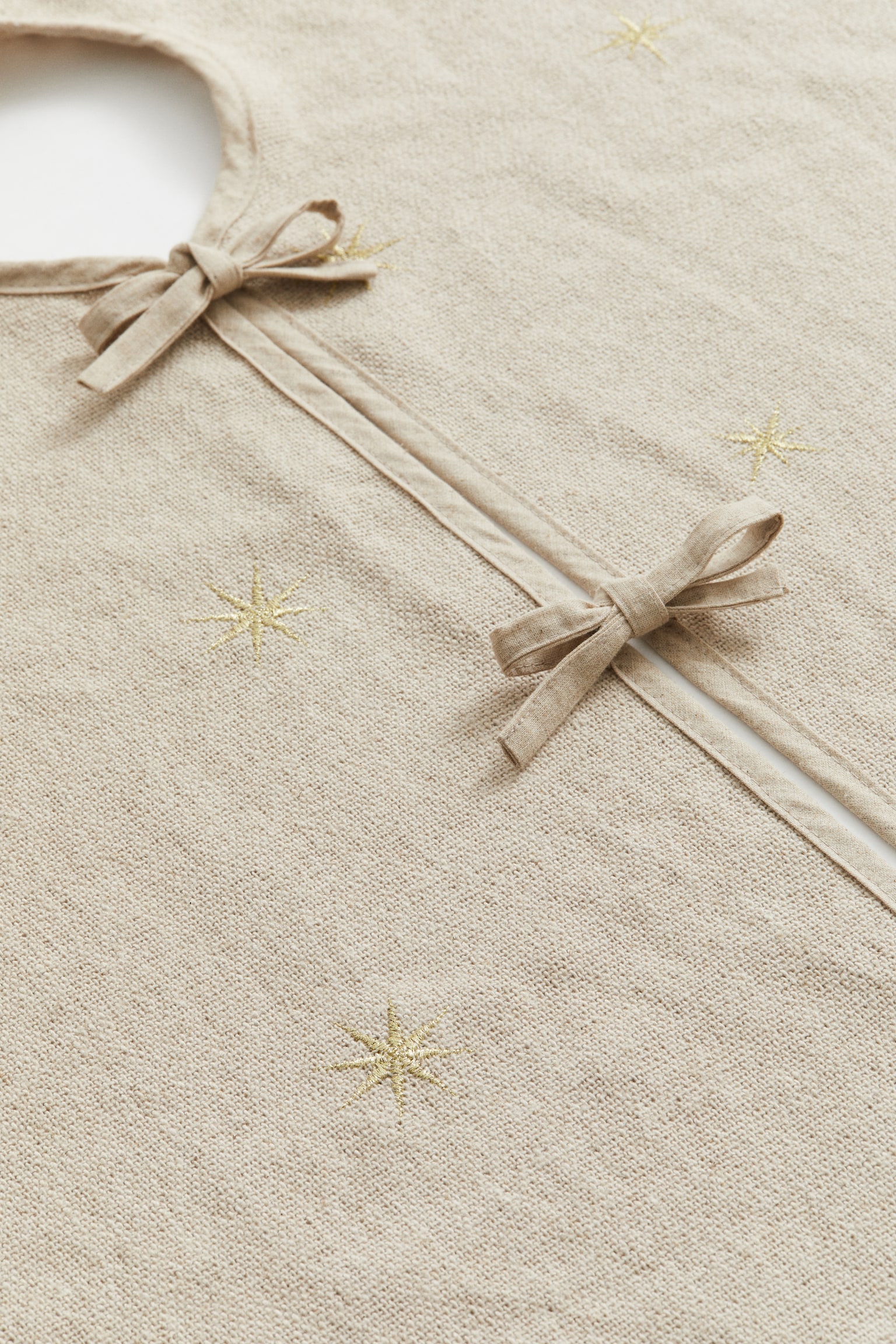 Linen-blend Christmas tree skirt - Light beige - 2