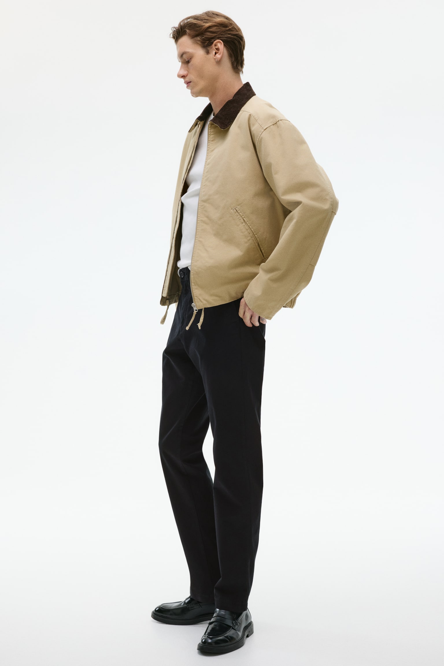 Bawełniane spodnie chinos Slim Fit - Czarny/Jasnobeżowy/Ciemnobeżowy/Ciemnoniebieski - 3