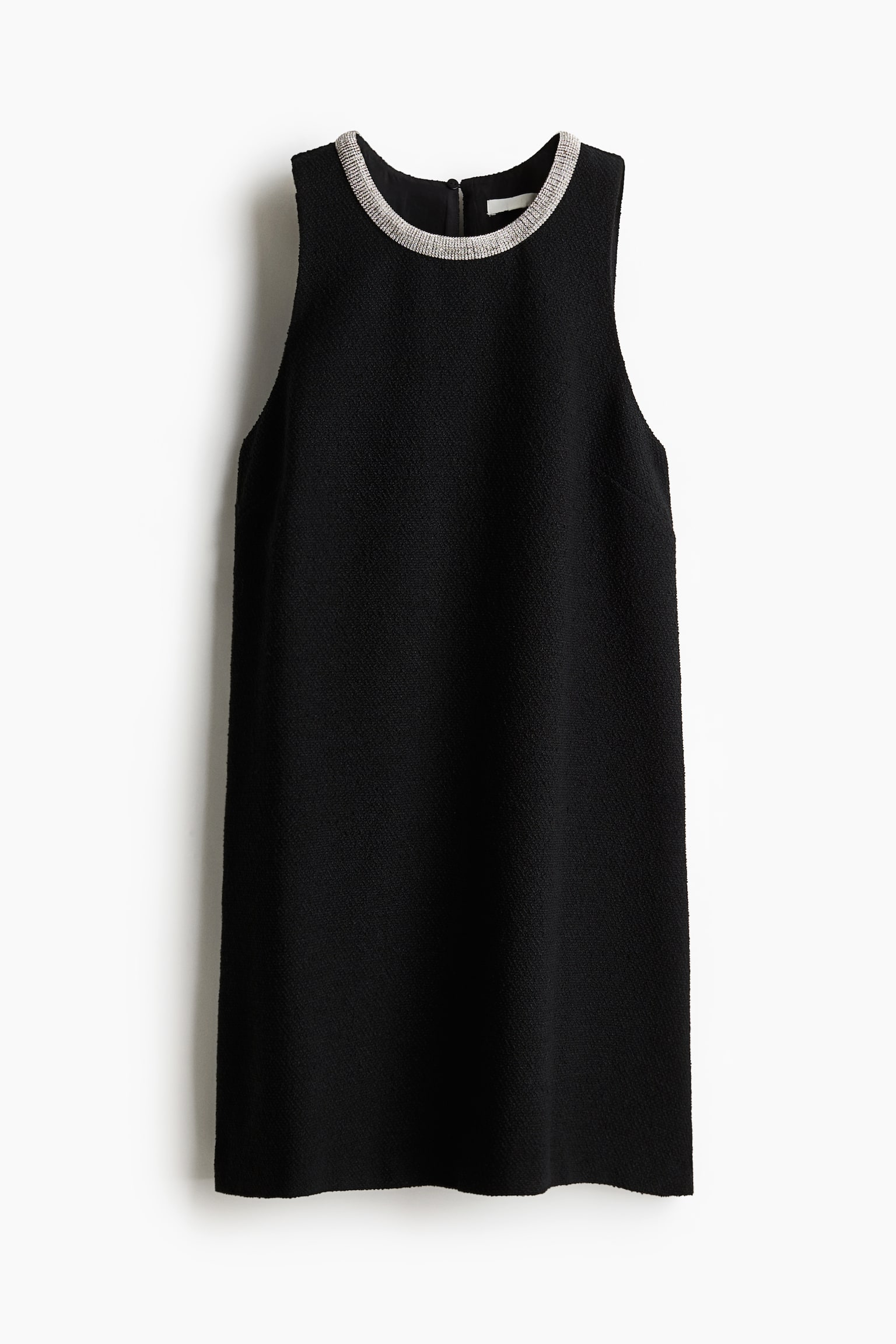 Rhinestone-trim dress - Black - 2