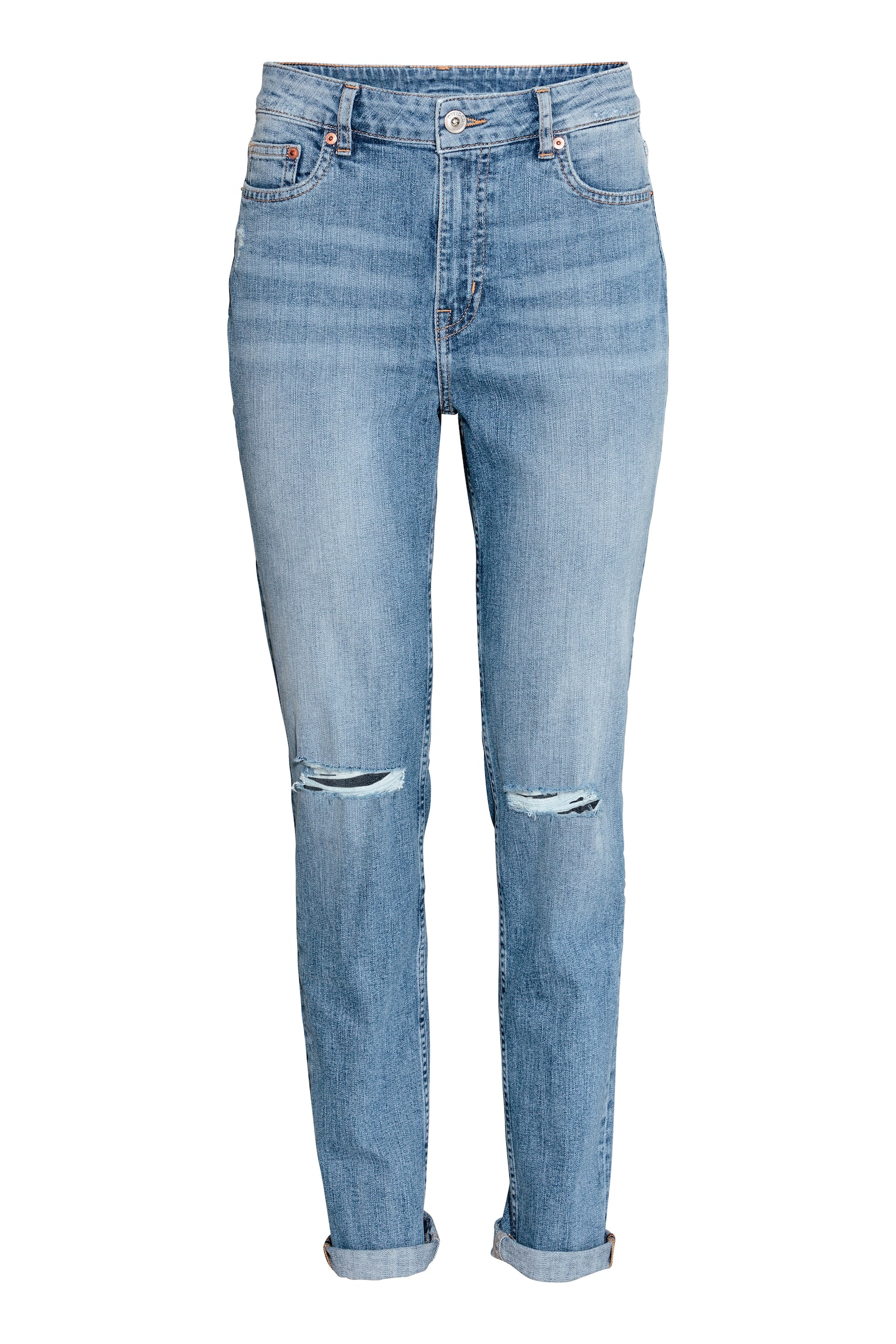 Boyfriend Slim Low Jeans - Denim blue - 1