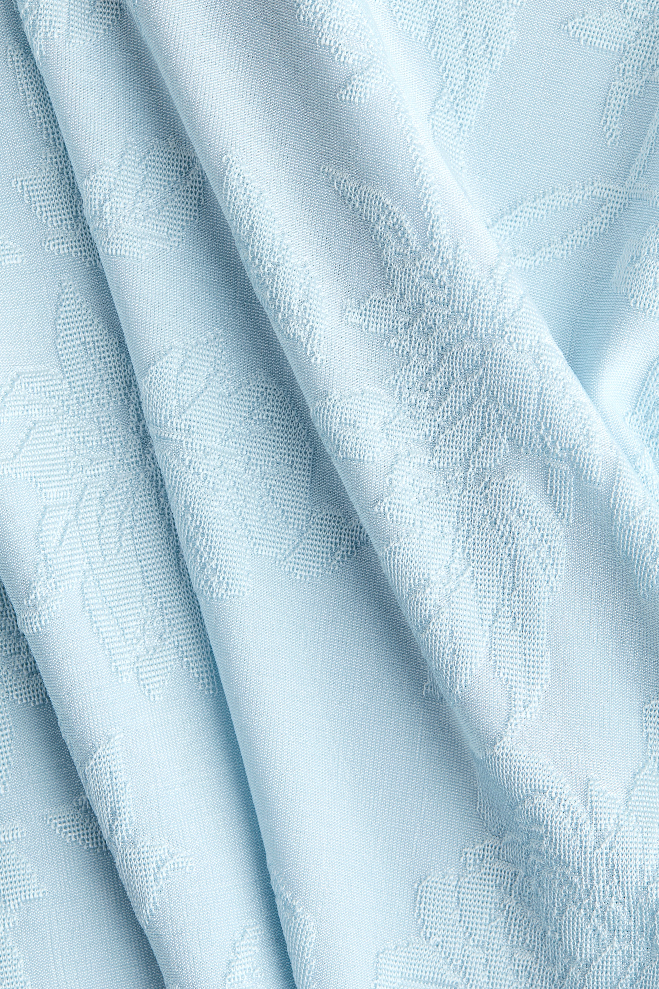 Asymmetric Jacquard-Jersey Top