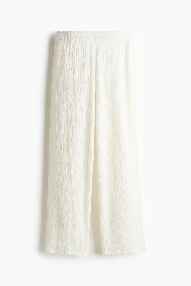 Schlupfhose mit Struktur - White - 1