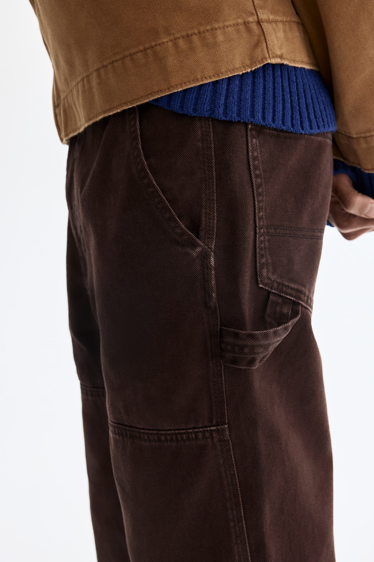 Regular Fit Carpenter trousers - Dark brown/Light beige/Dark blue - 4