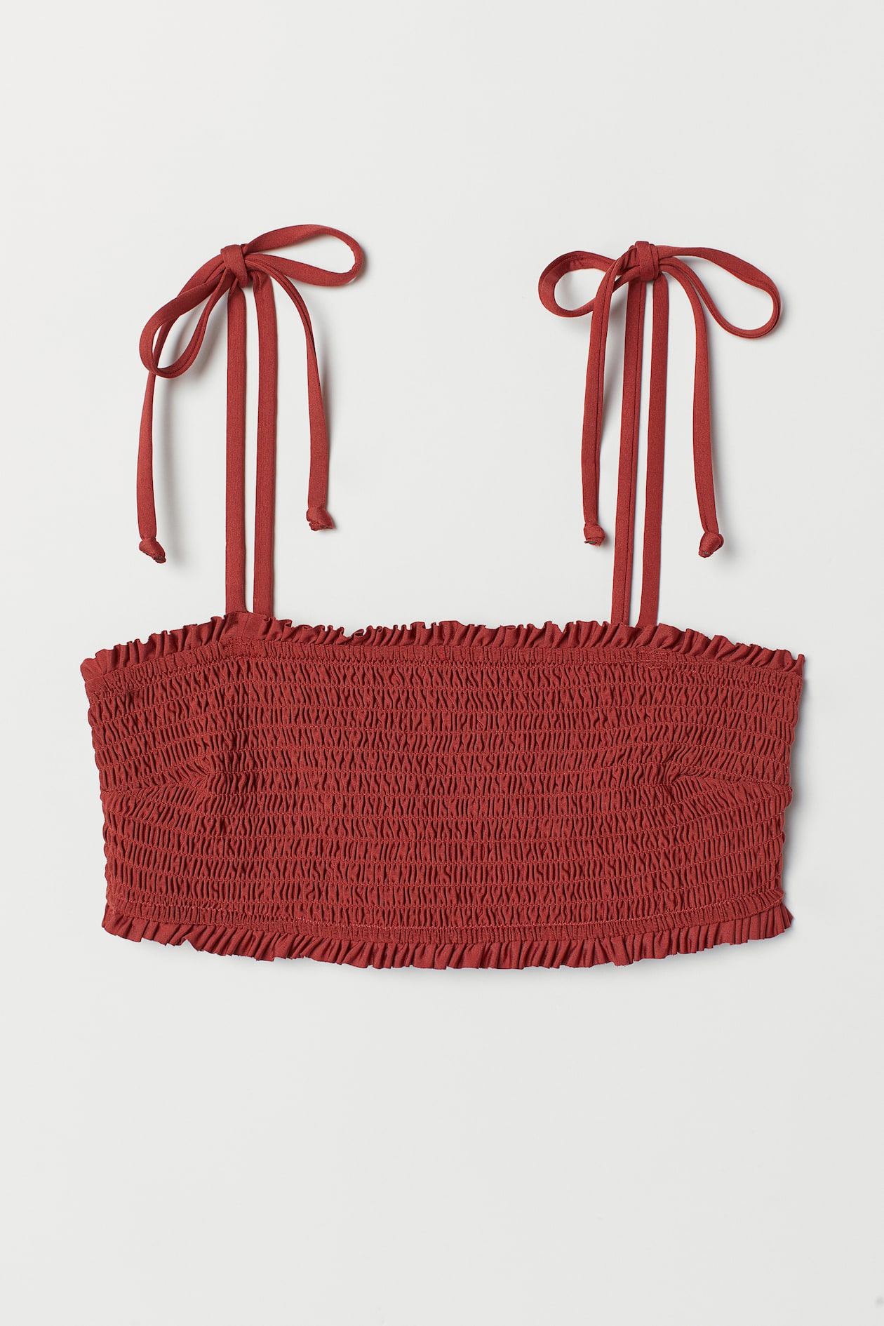 Bandeau bikini top - Rust red - Ladies | H&M GB