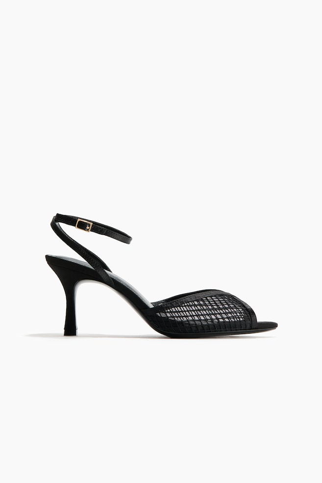Heeled Sandals - Black - 1