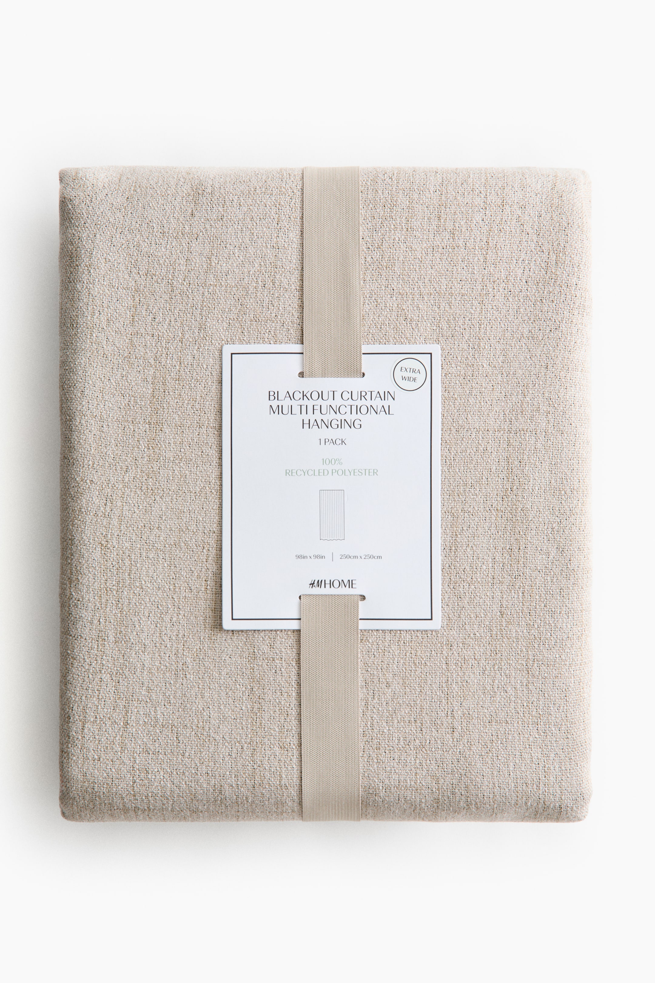 View larger image: Single-Pack Wide Blackout Curtain Panel - Beige - Home All | H&M US 2