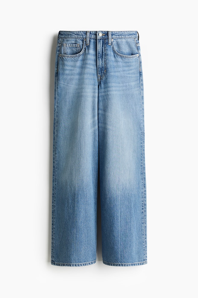 Feather Soft Super Wide Ultra High Jeans - Light denim blue/White - 1