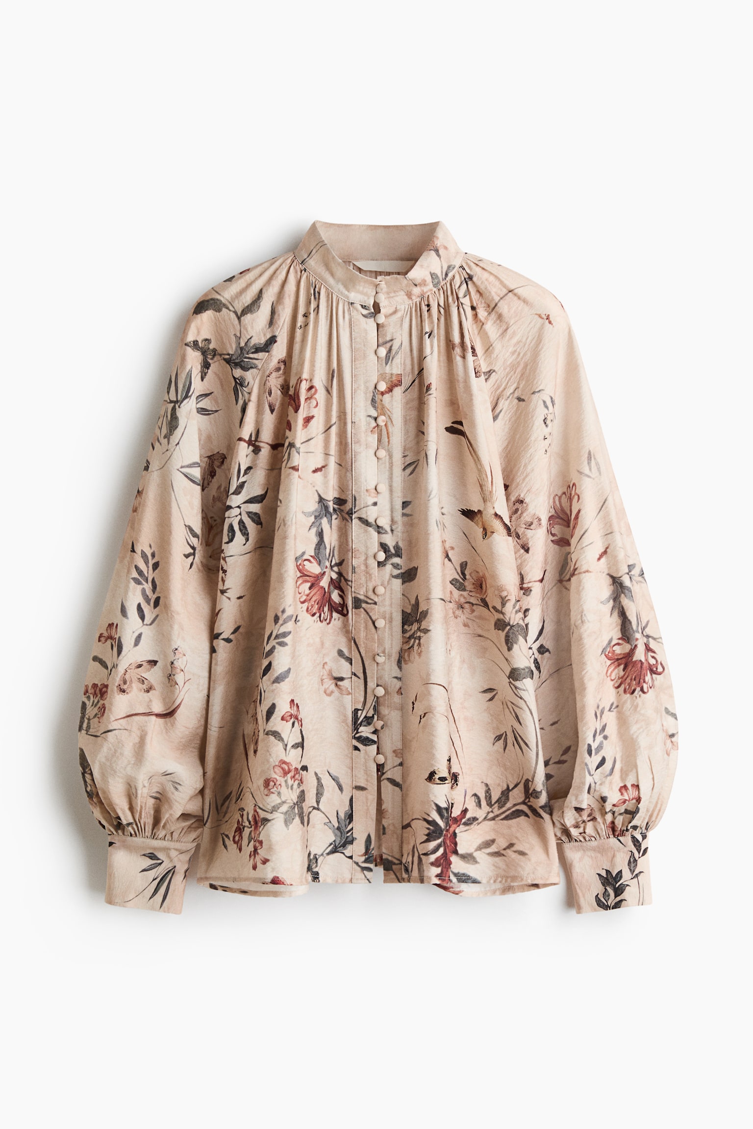 Женская блузка H&M Oversized Lyocell, цвет: Бледный абрикосовый — фото 1